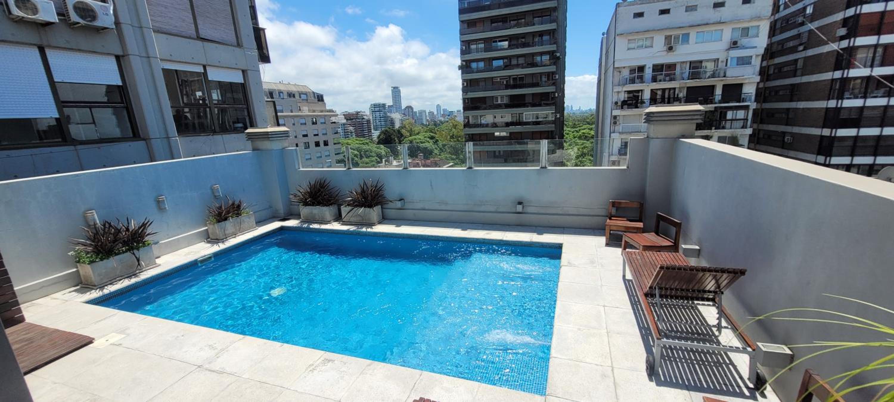 Palermo Premium, Piso alto con amplio balcon, pileta en terraza, Gym y laundry