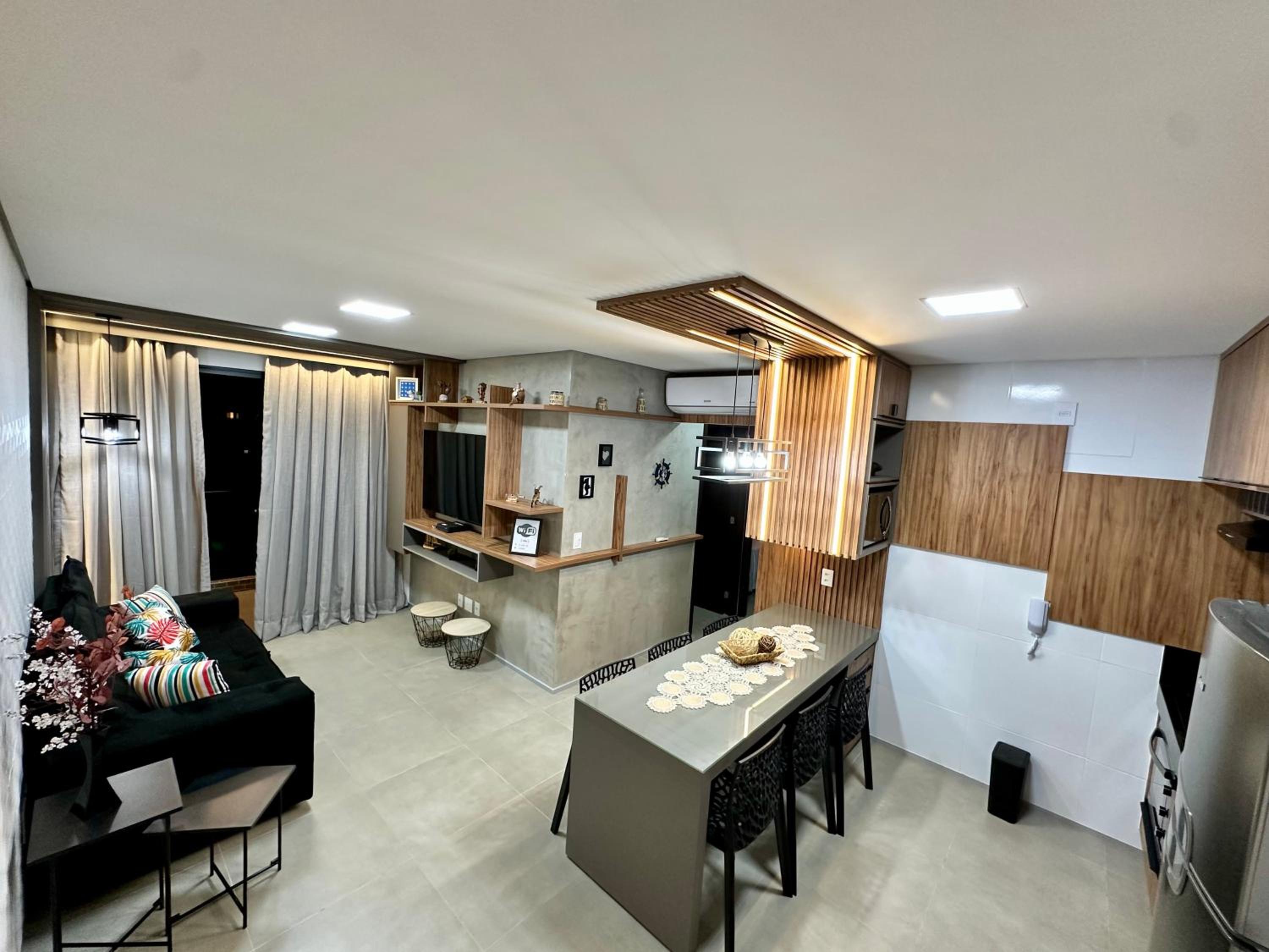 Apartamento novo e completo há 500m da praia Ponta Verde!