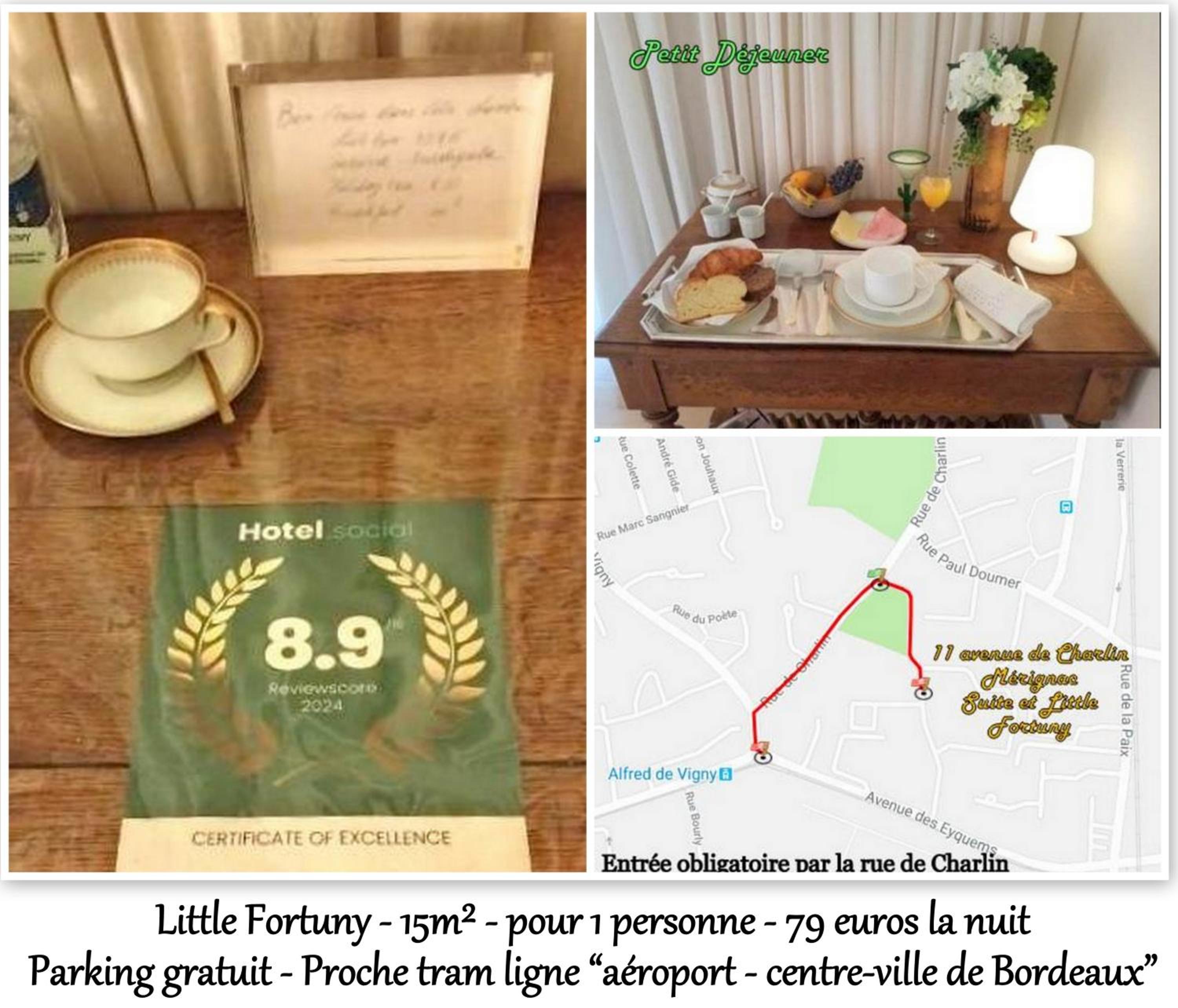 LE FORTUNY - 3 Suites, 2 apparts, 1 chambre - proche TRAM ligne aéroport et parking gratuit, photo 7