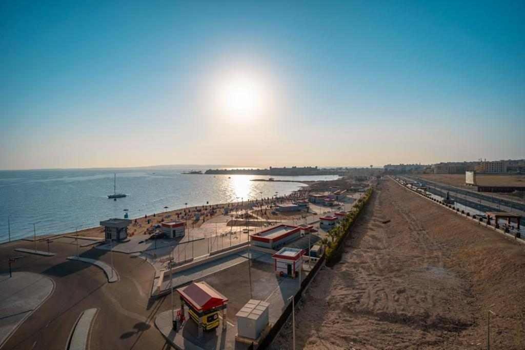 town sea view