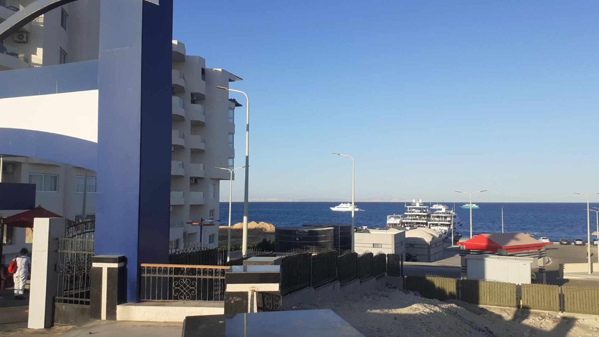 town sea view