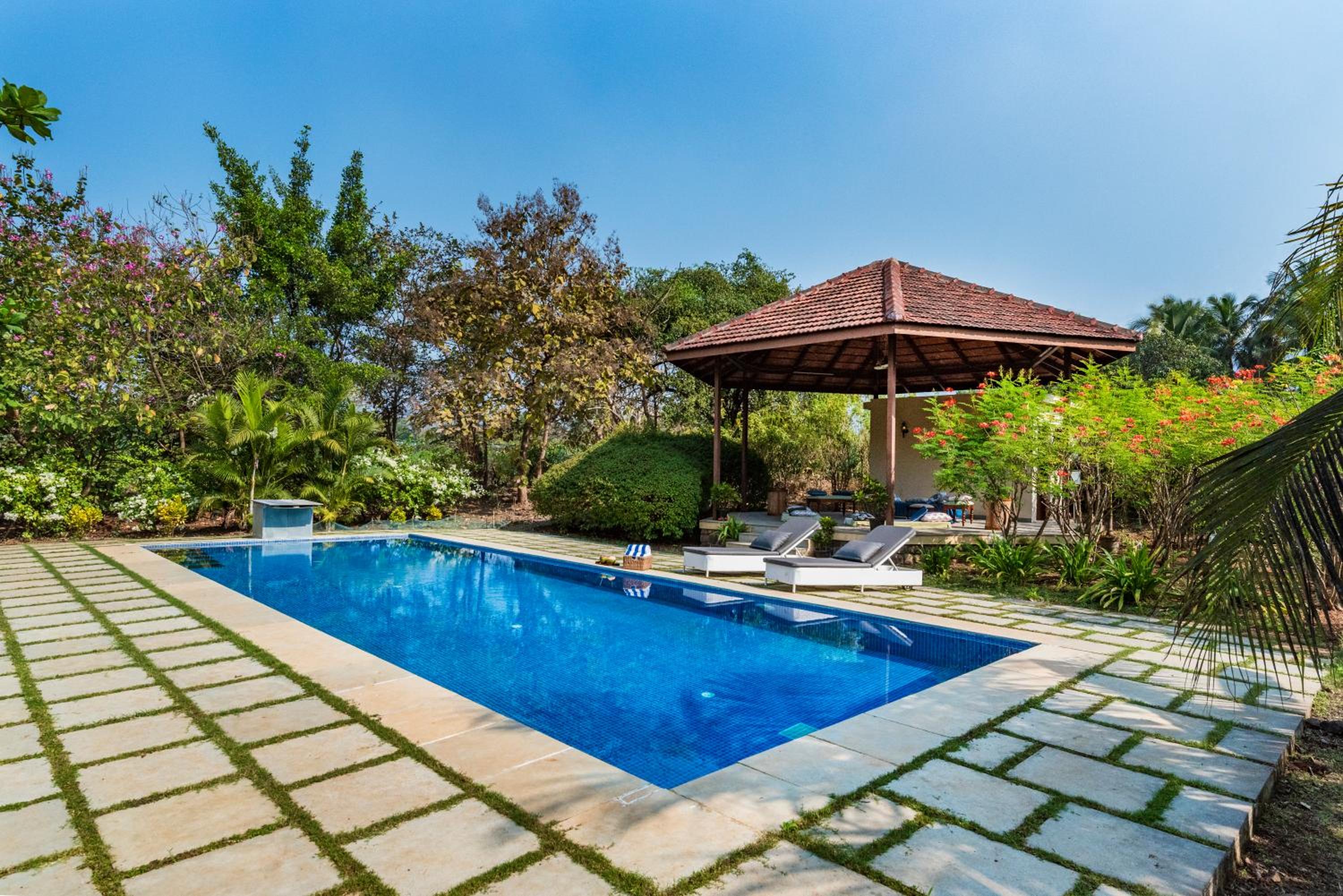 SaffronStays Mograa L'Affaire - 5BR pet-friendly villa with private pool, gazebo & lawns near Kankeshwar Temple view 2