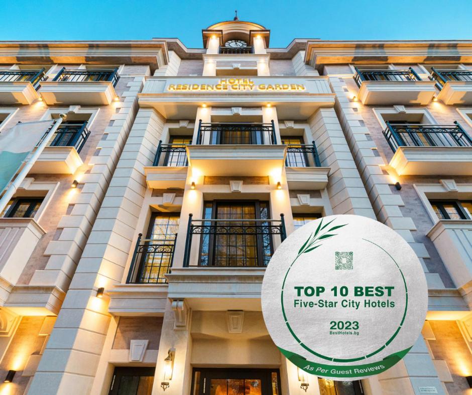 Hotel Residence City Garden - Certificate of Excellence 3rd place in Top 10 BEST Five-Stars City Hotels for 2023 awarded by HTIF - Image 1