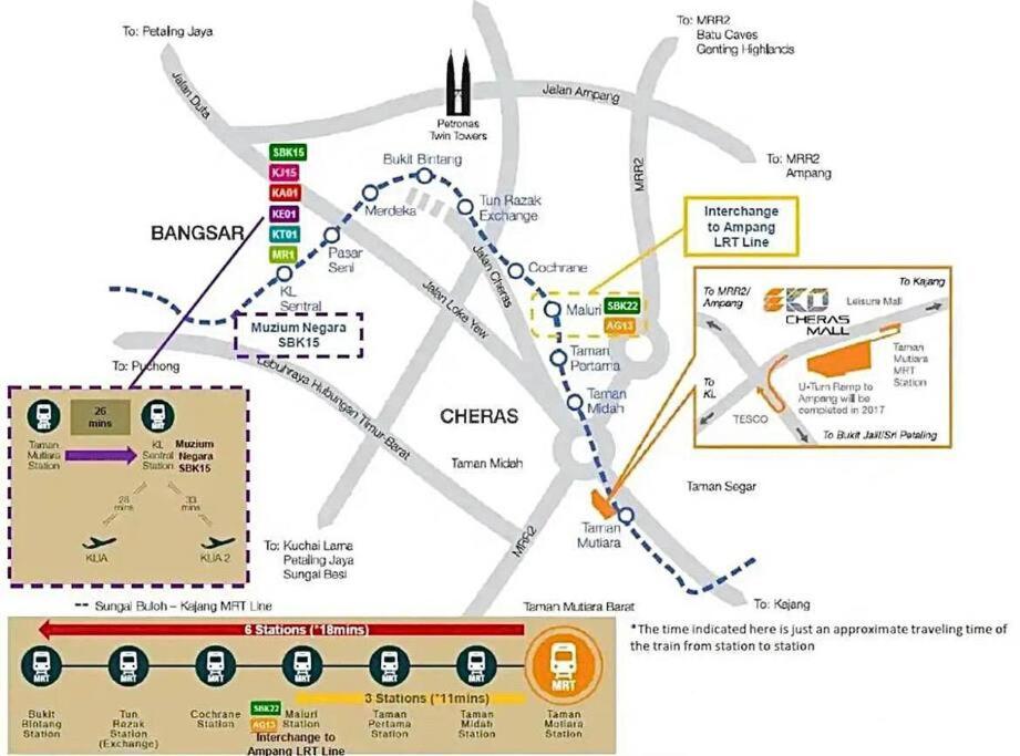 Modern EkoCheras Loft KLCC View near MRT FreeWifi