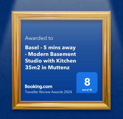 Basel - 5 mins away - Modern Basement Studio with Kitchen 35m2 in Muttenz