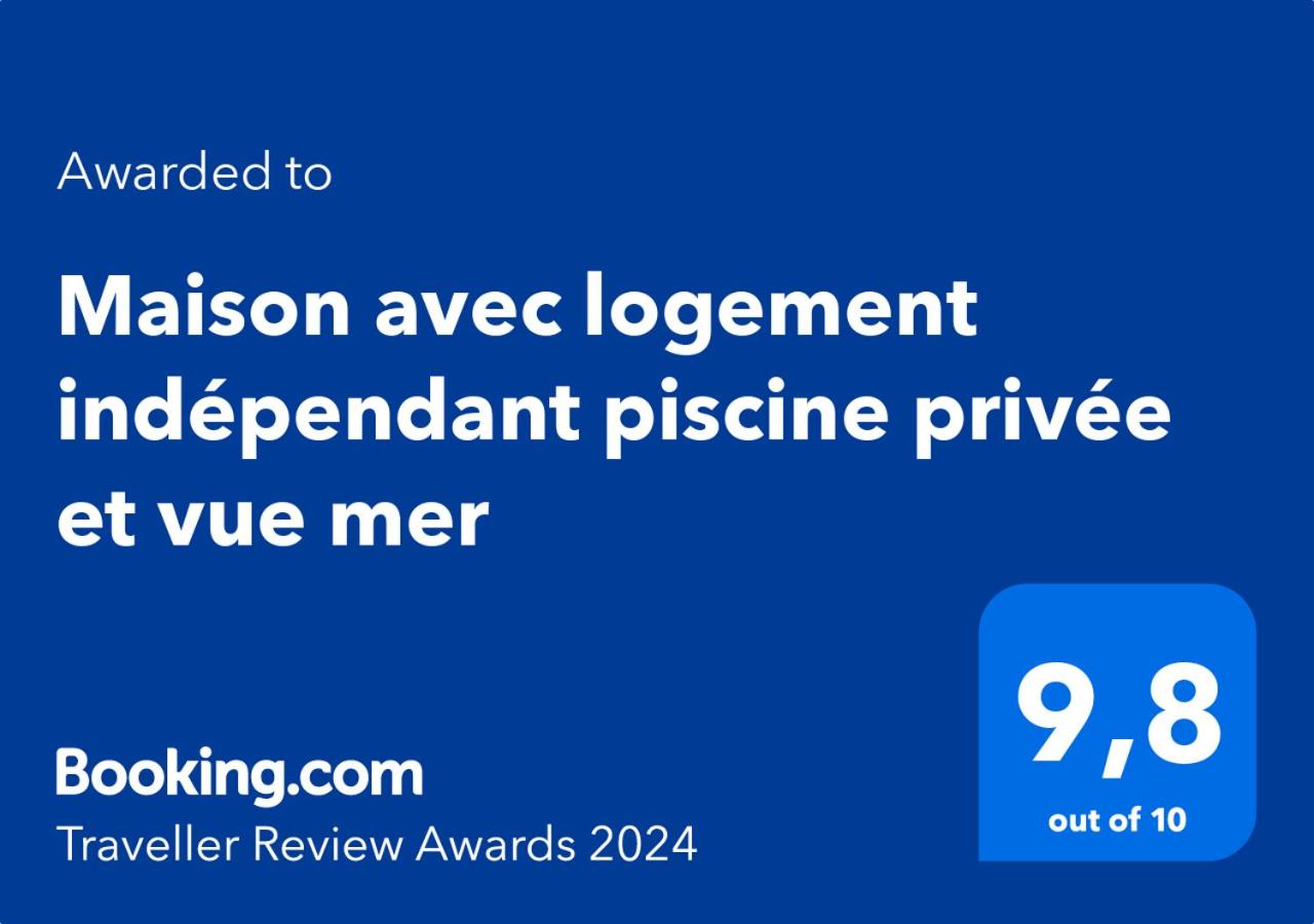 Maison avec logement indépendant, piscine privée et vue mer
