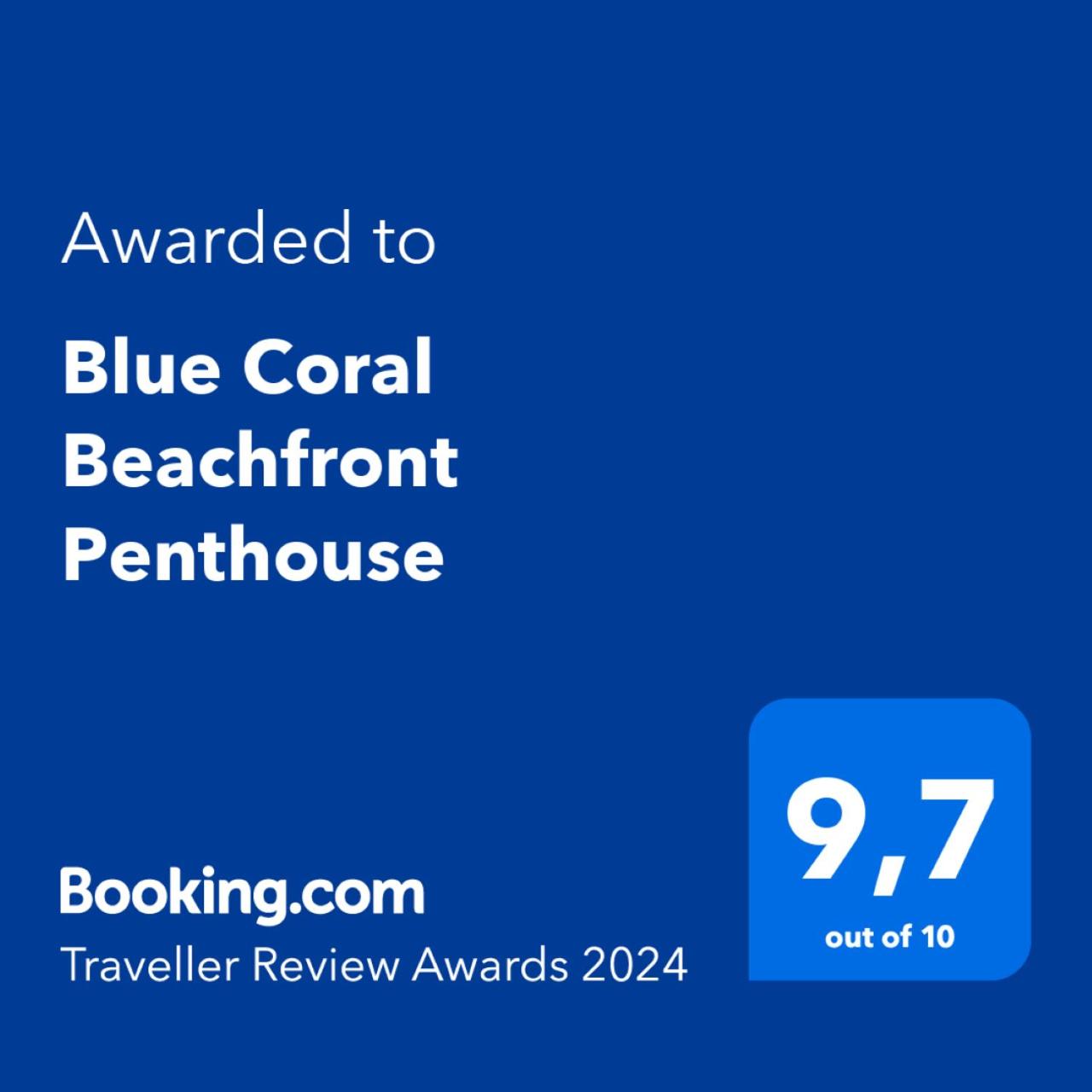 Blue Coral Beachfront Penthouse