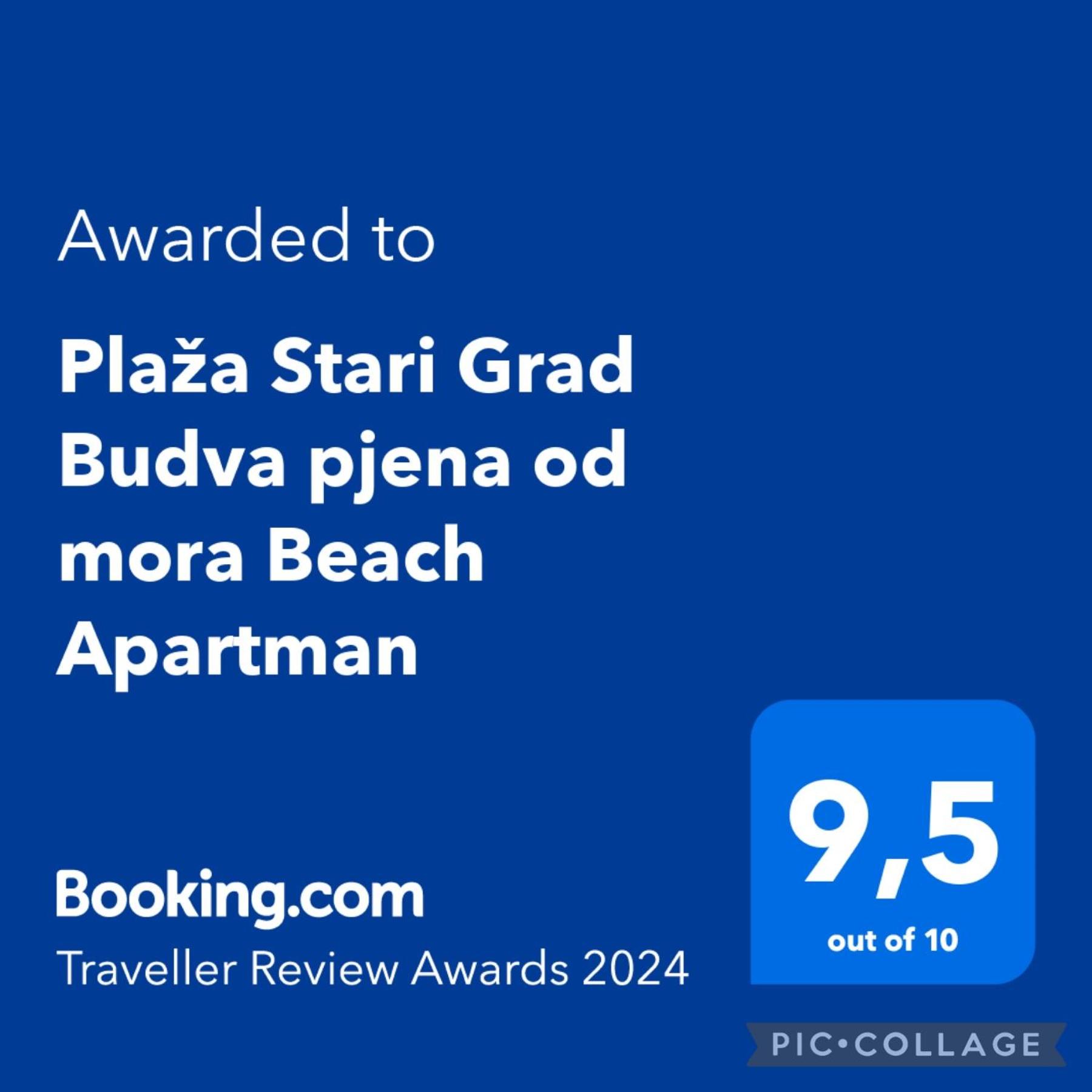 Plaža Stari Grad Budva pjena od mora Beach Apartman