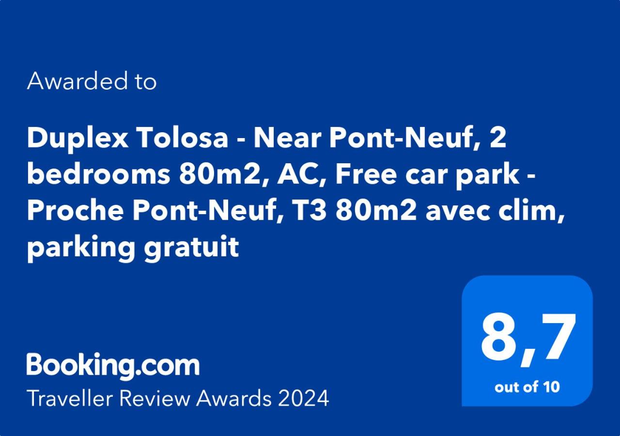 Duplex Tolosa - Pont-Neuf, Dôme de la Grave, 2 BDRs 85m2, AC, Free private car park 200m away - T3 85m2 avec clim, parking couvert gratuit à 200m