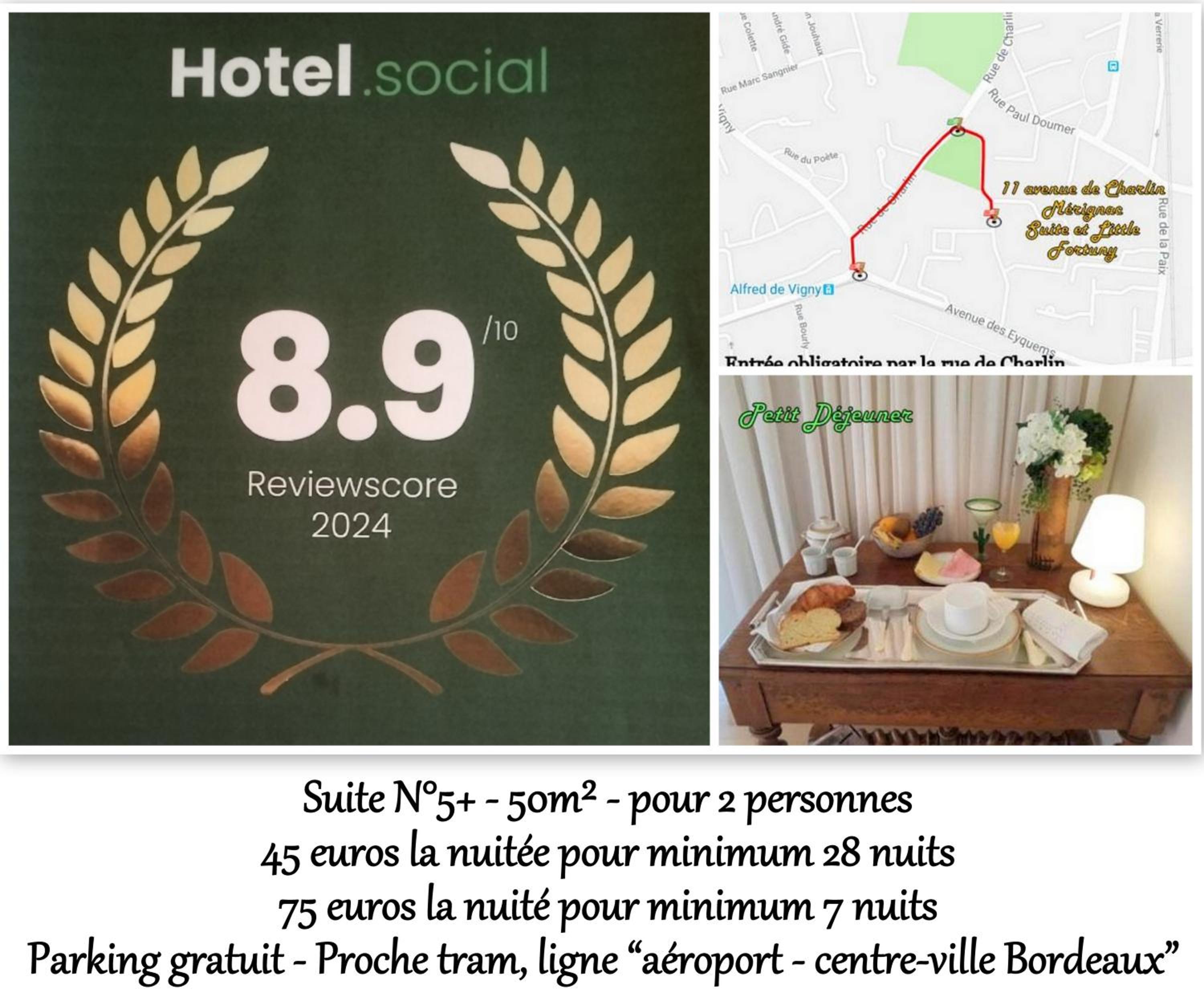 LE FORTUNY - 3 Suites, 2 apparts, 1 chambre - proche TRAM ligne aéroport et parking gratuit, photo 8