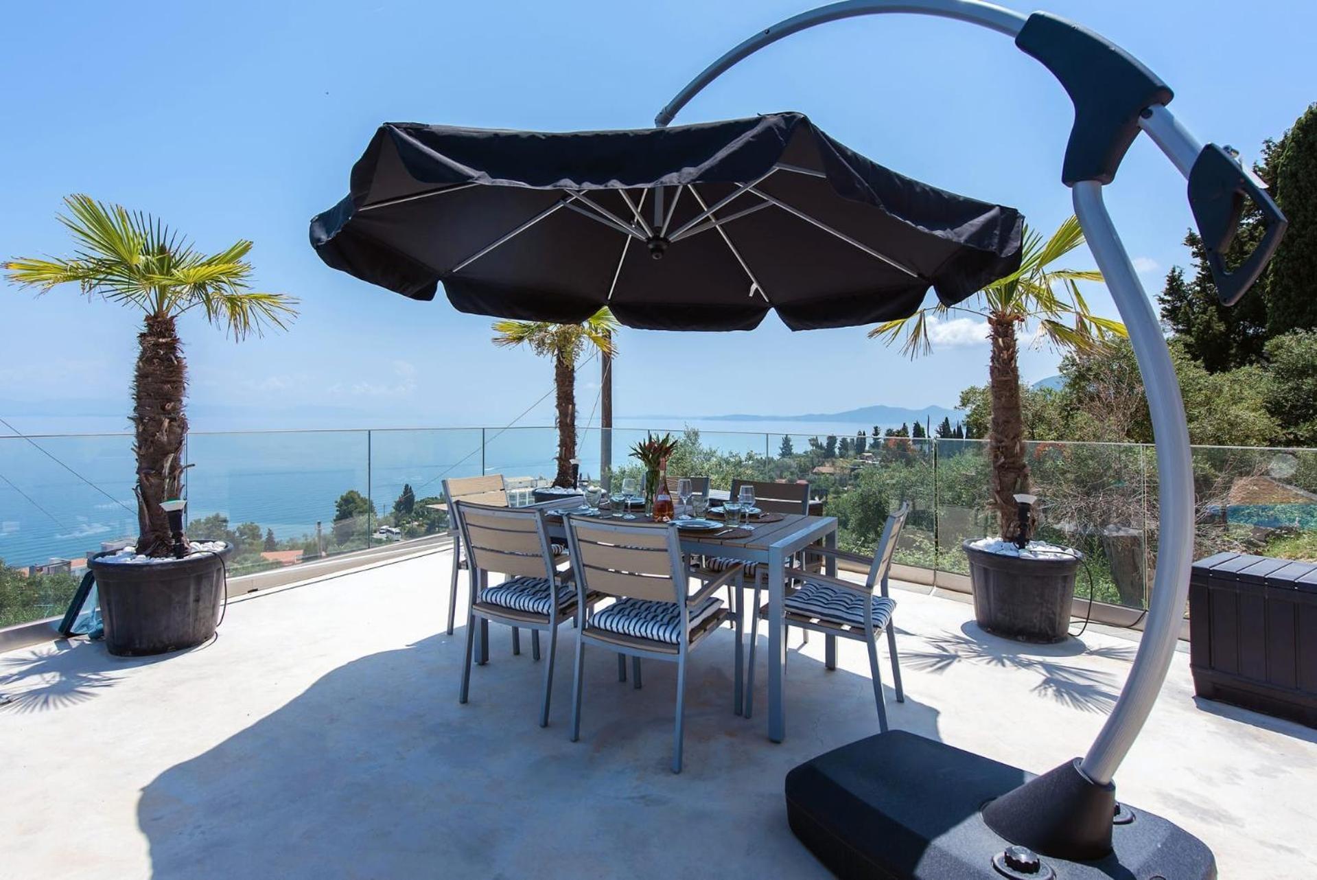 SeaView Corfu Villa - 2 Bedroom - Villa Perama - Private Pool & AC Aside view 4