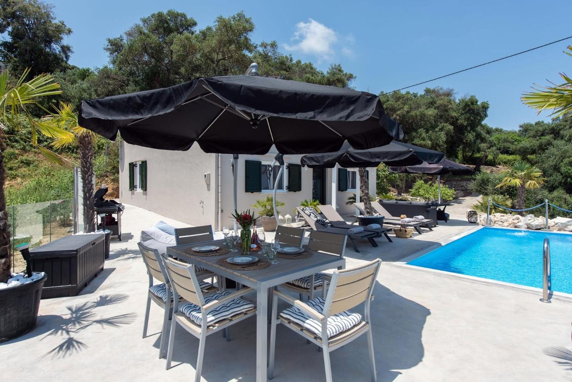 SeaView Corfu Villa - 2 Bedroom - Villa Perama - Private Pool & AC Aside view 5