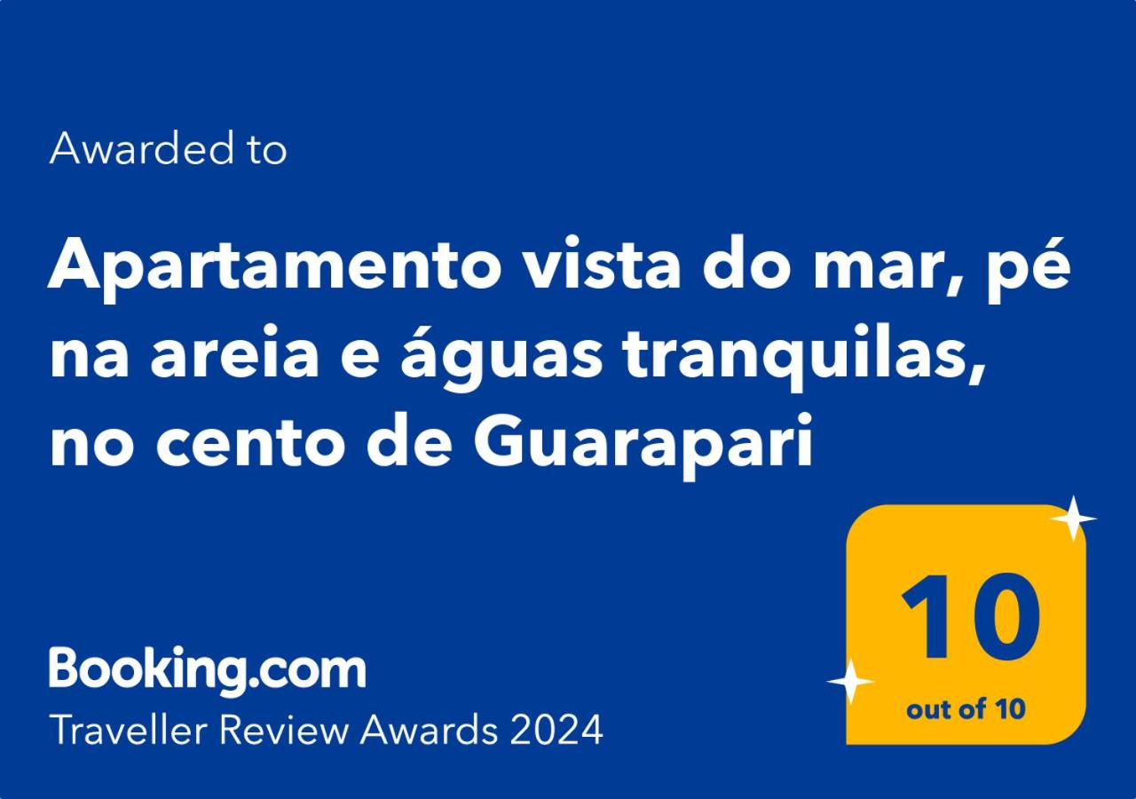 Apartamento vista do mar, pé na areia e águas tranquilas, no cento de Guarapari