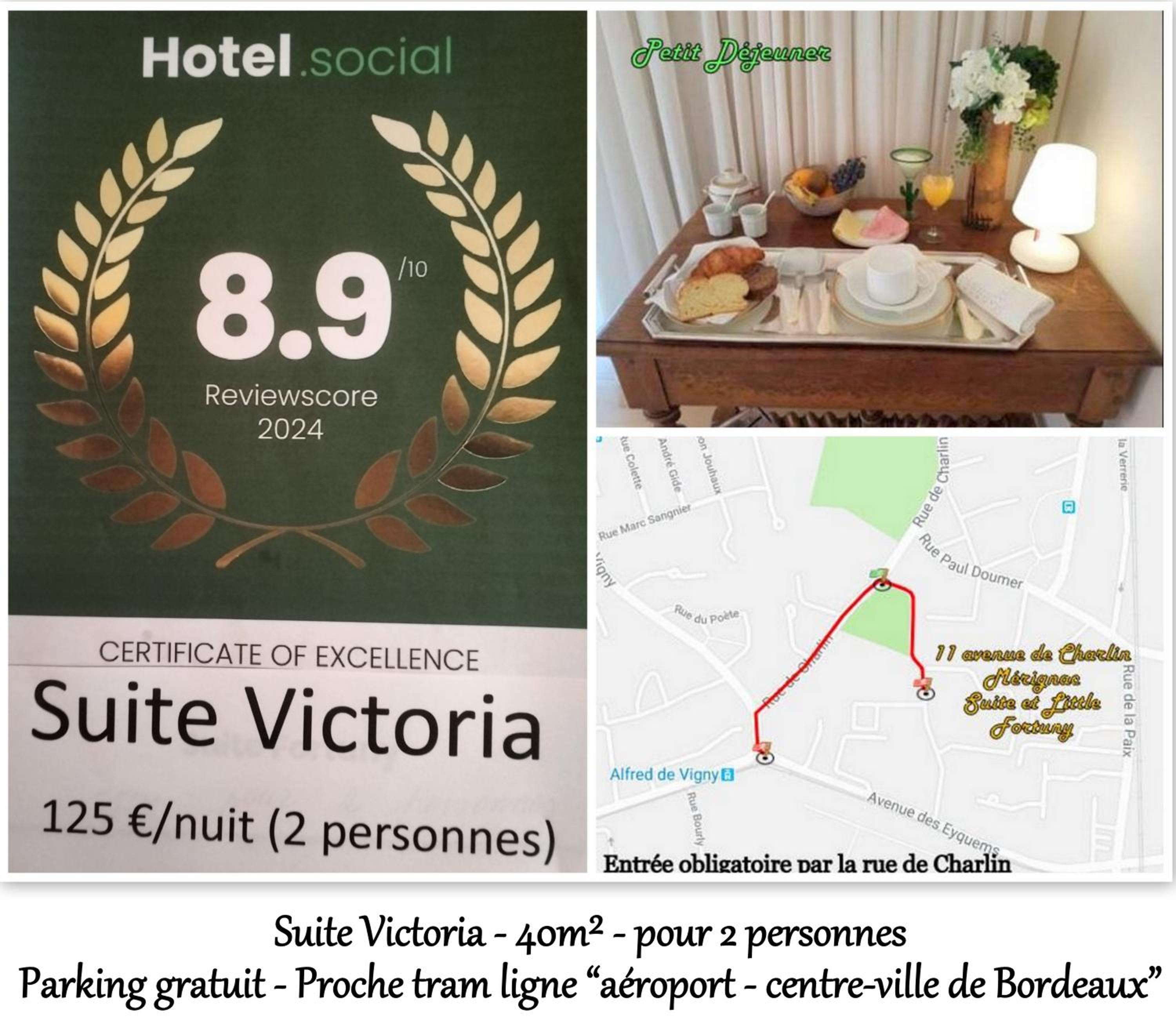 LE FORTUNY - 3 Suites, 2 apparts, 1 chambre - proche TRAM ligne aéroport et parking gratuit, photo 4