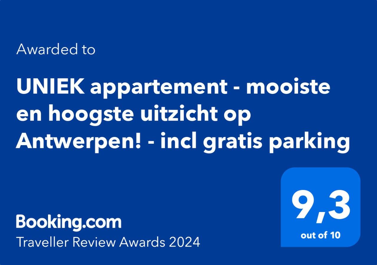 UNIEK appartement - mooiste en hoogste uitzicht op Antwerpen! - incl gratis parking