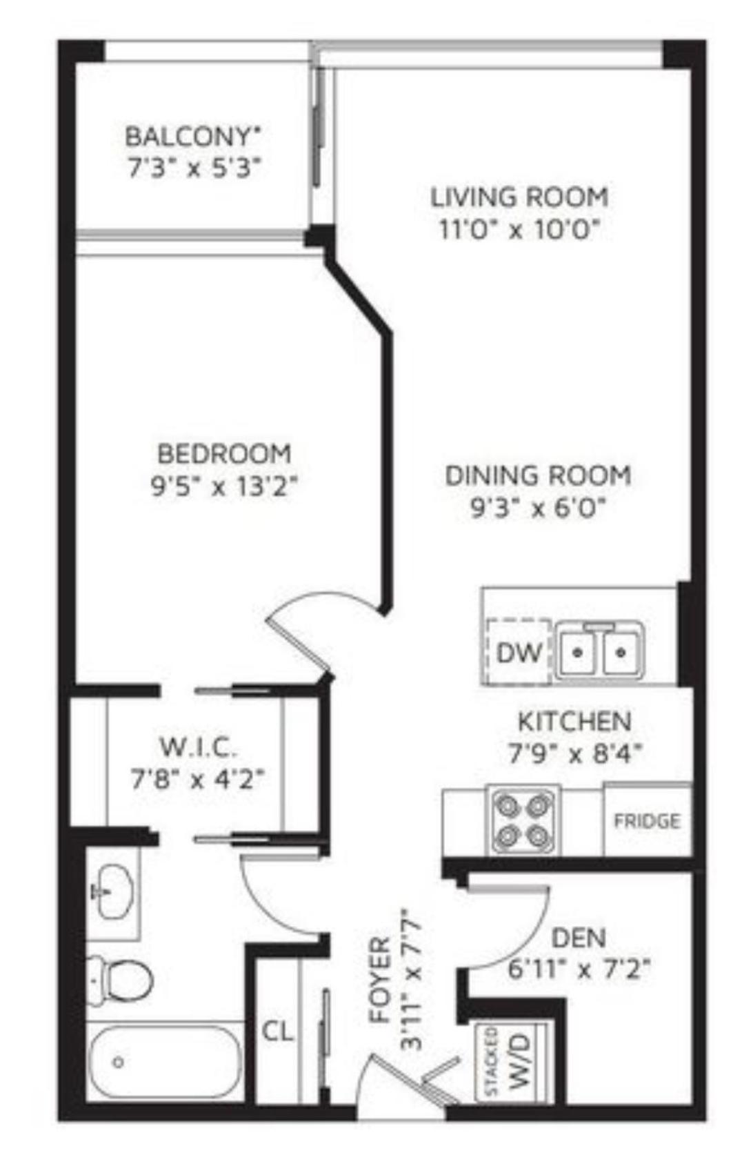 Downtown Vancouver 1-bedroom condo high-rise