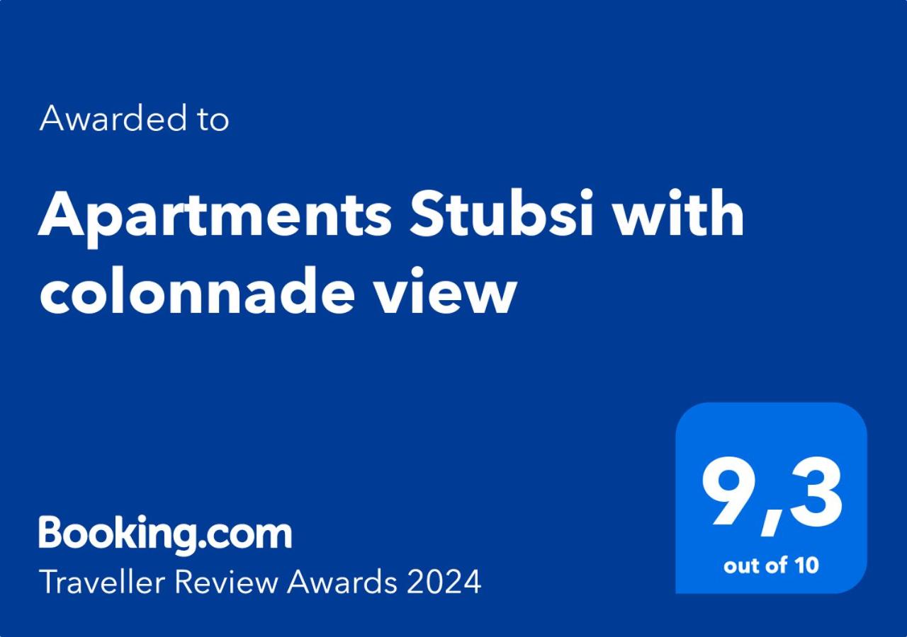 Apartments Stubsi with colonnade view