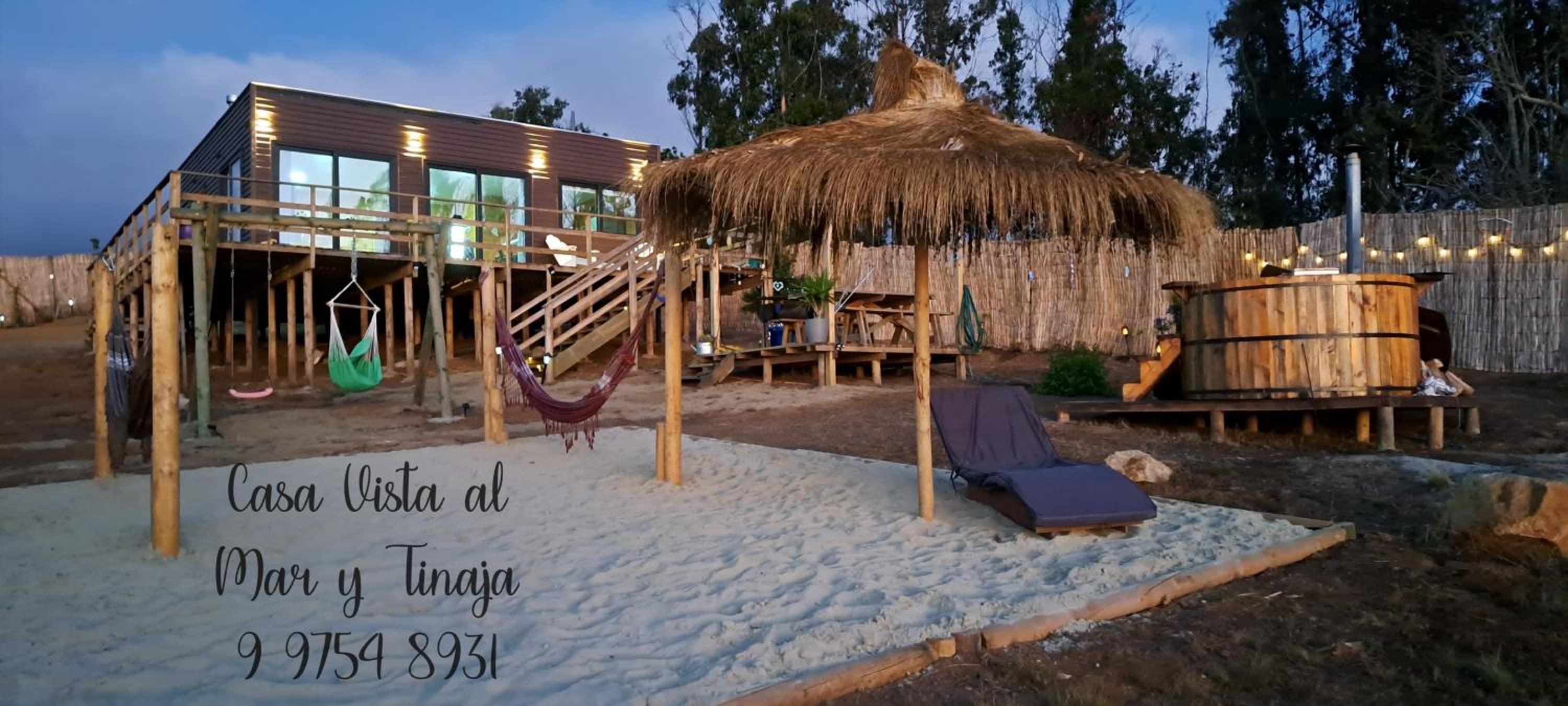 Mar y Tinaja Algarrobo Tunquen Casa con Vista al Mar y Tinaja Privada