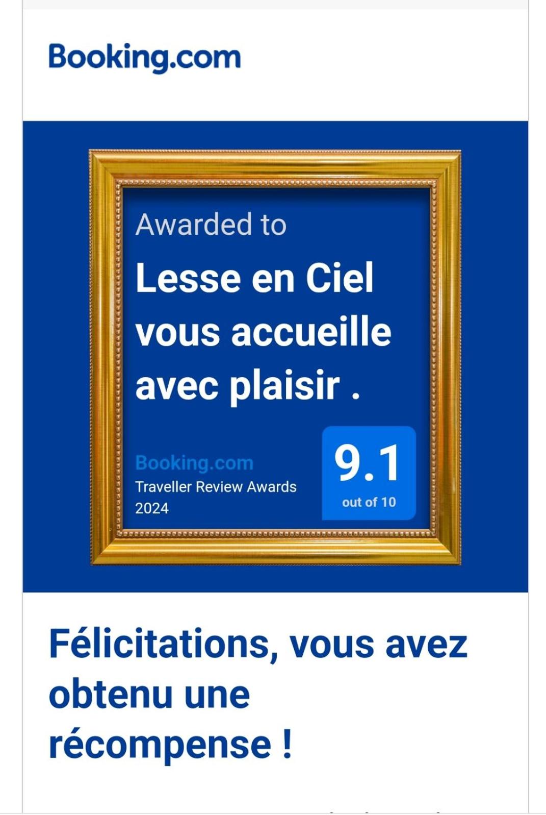 Lesse en Ciel vous accueille avec plaisir .