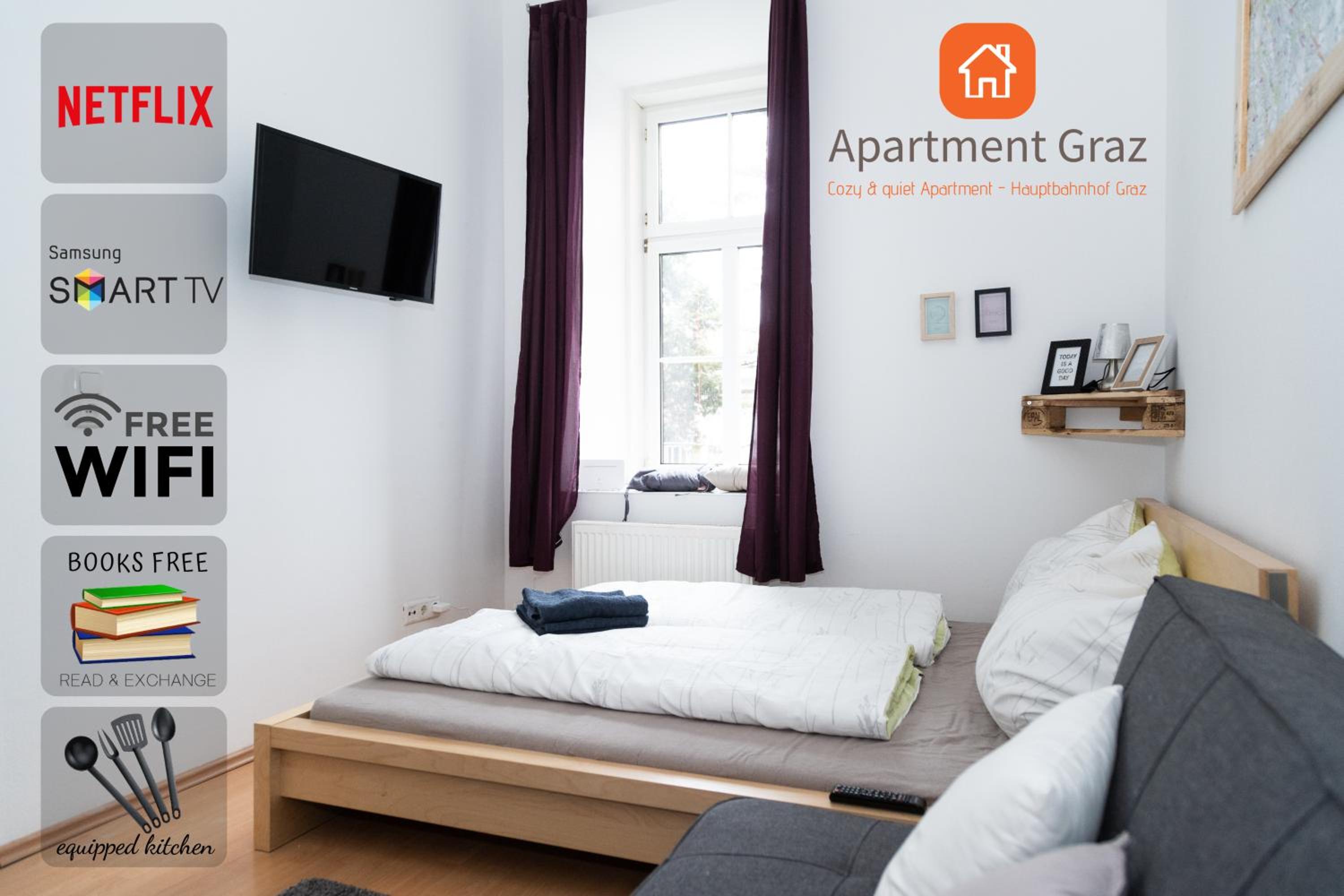Cozy & quiet Apartment close to Hauptbahnhof Graz