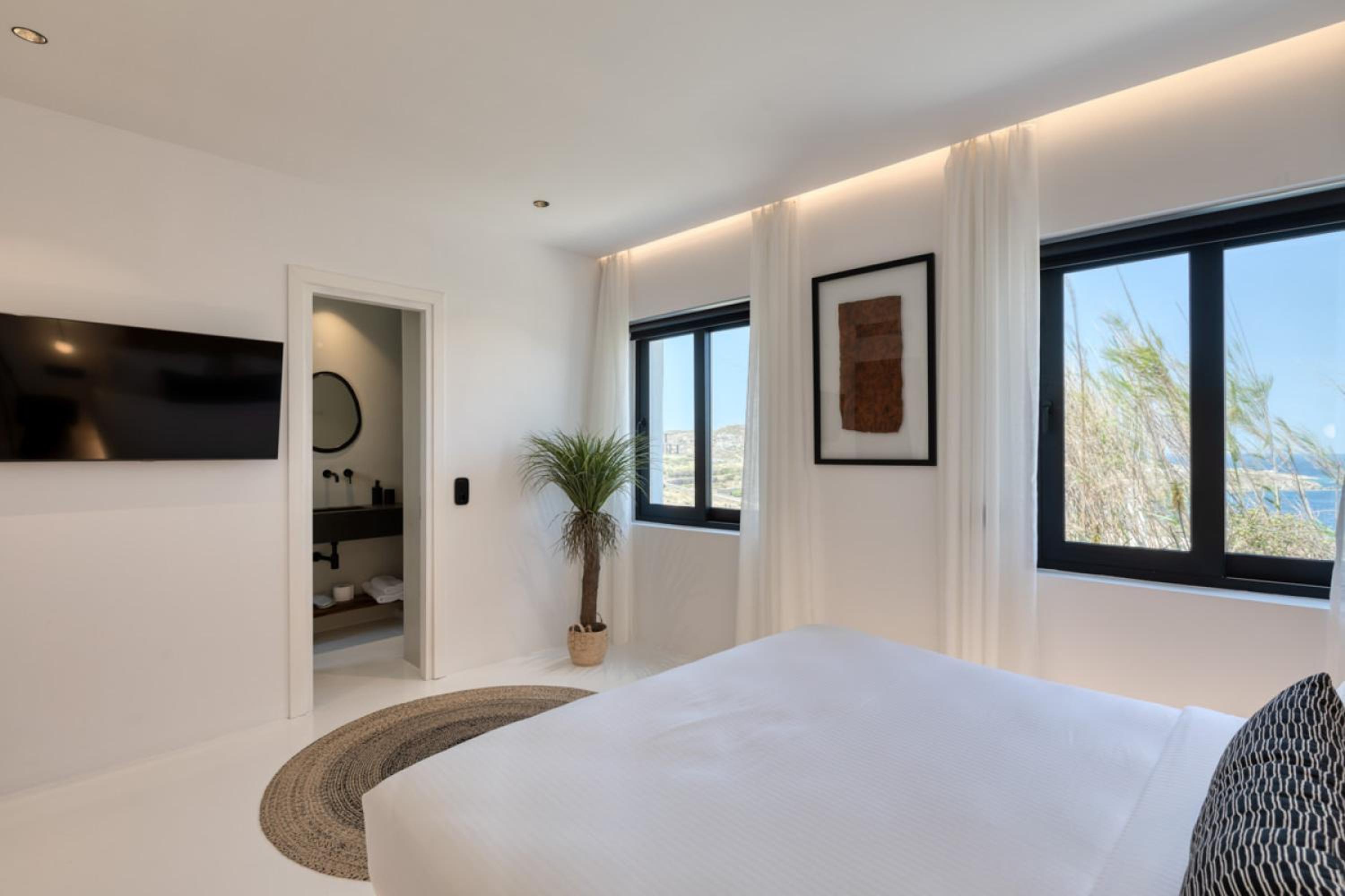 Mykonos Town Black Villa with Cave Heated Pool view 4