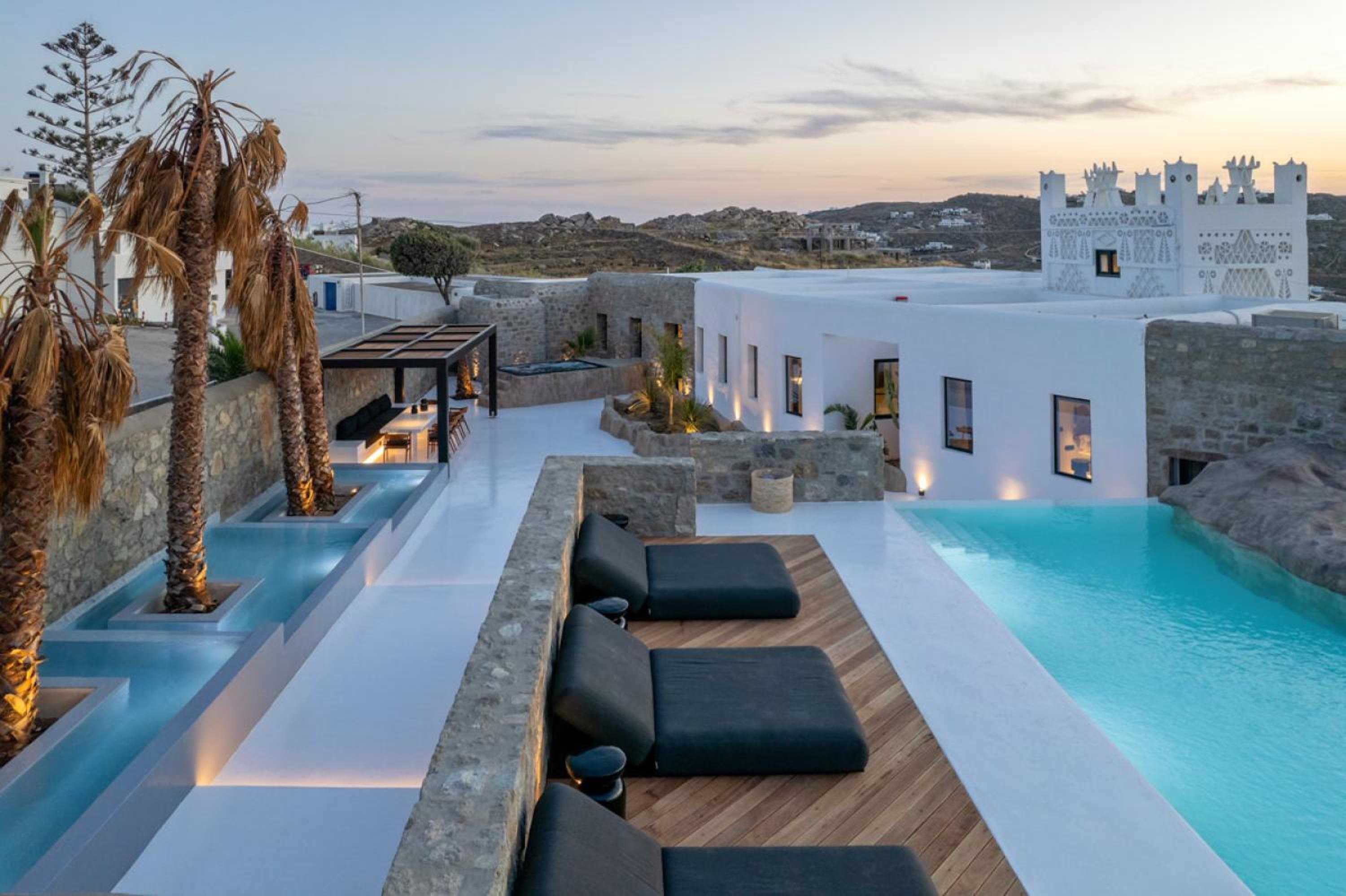 Mykonos Town Black Villa with Cave Heated Pool photo 5