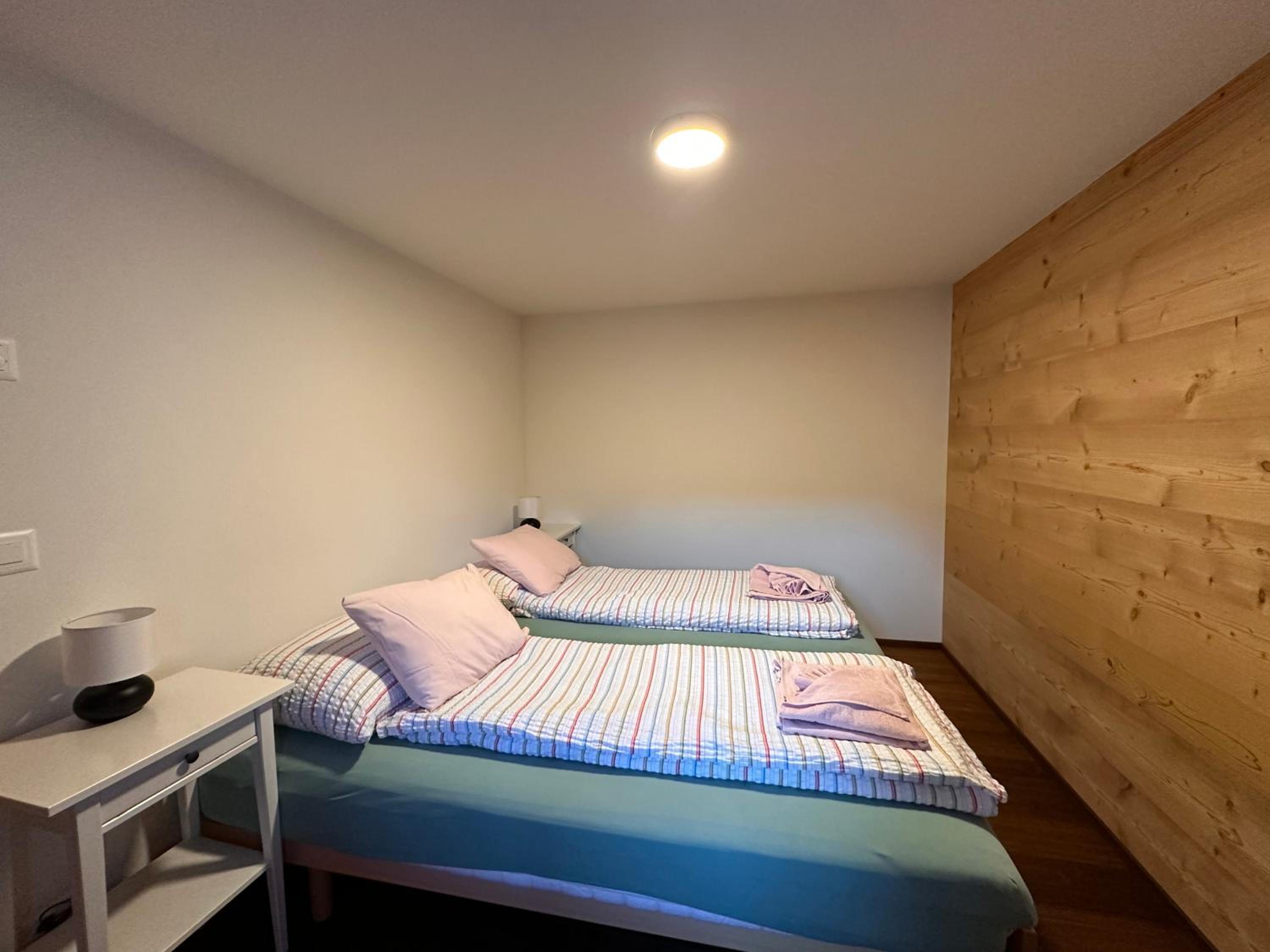 One Bedroom with mountain and garden view ground floor of Chalet Solaria