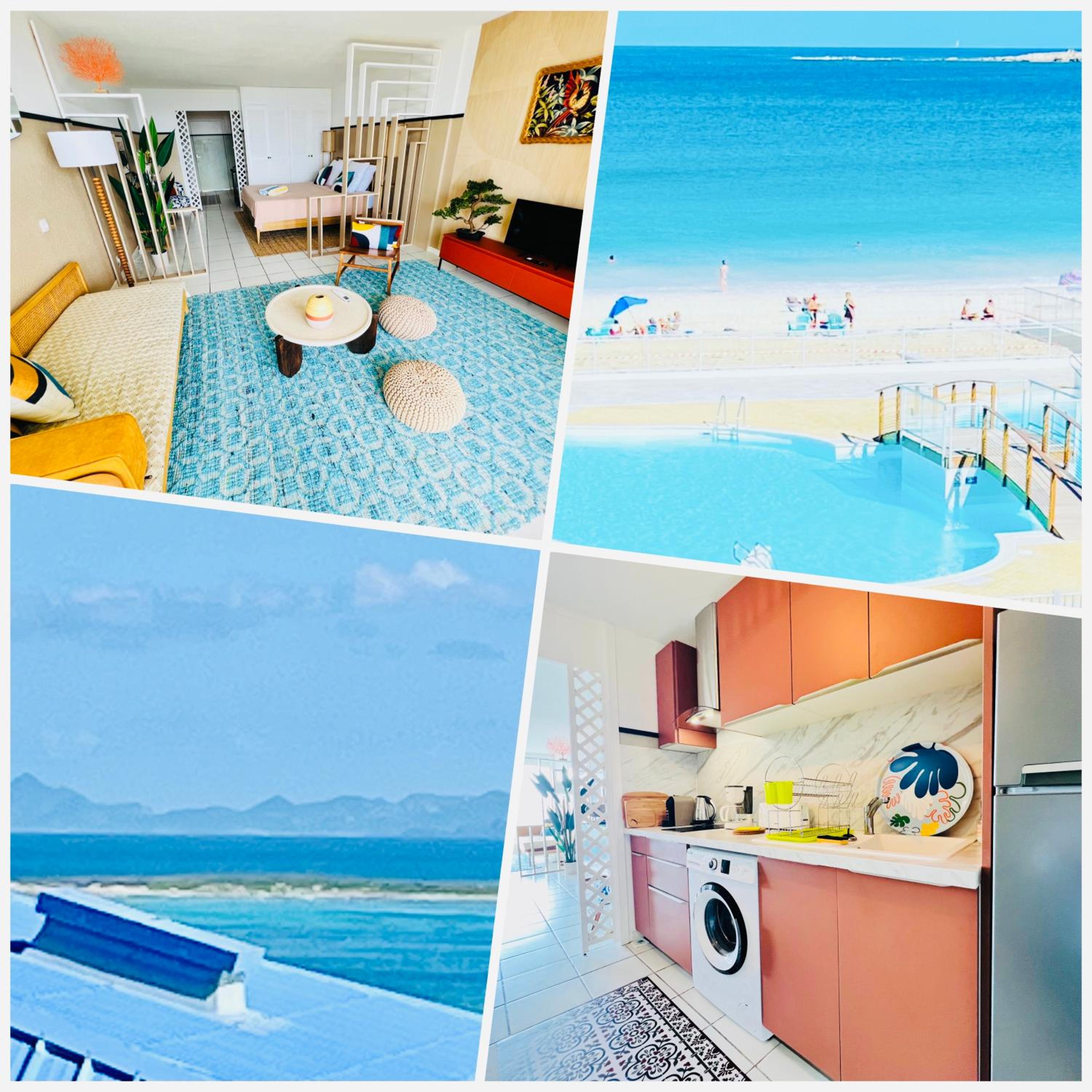 Mont Vernon Top Secret Studio chic, plage et piscine Orient Bay view 2