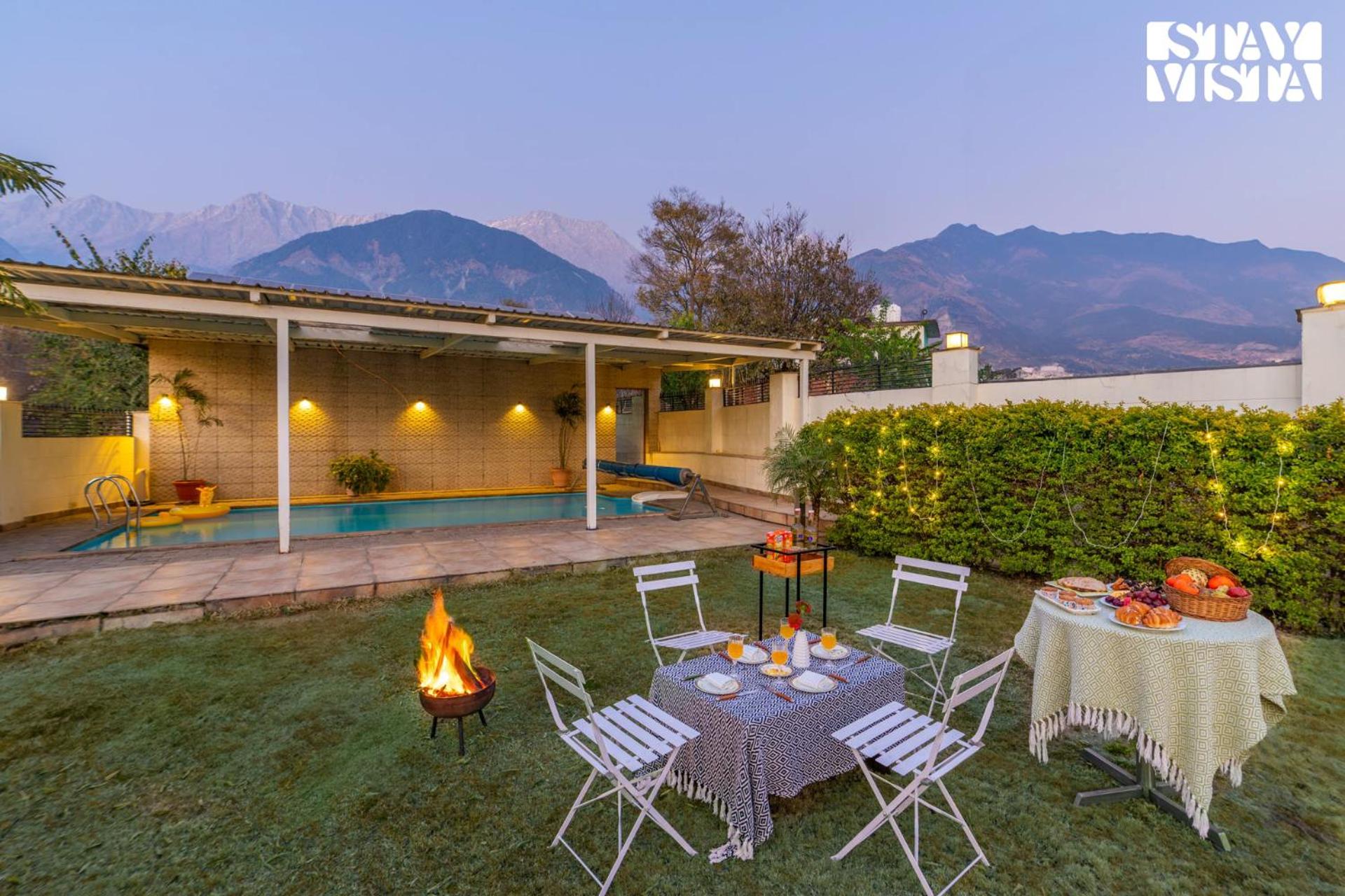 StayVista at Address By The Khul with Pool, Home Theatre and Lawn having 2BR and 1BR in Dharamshala