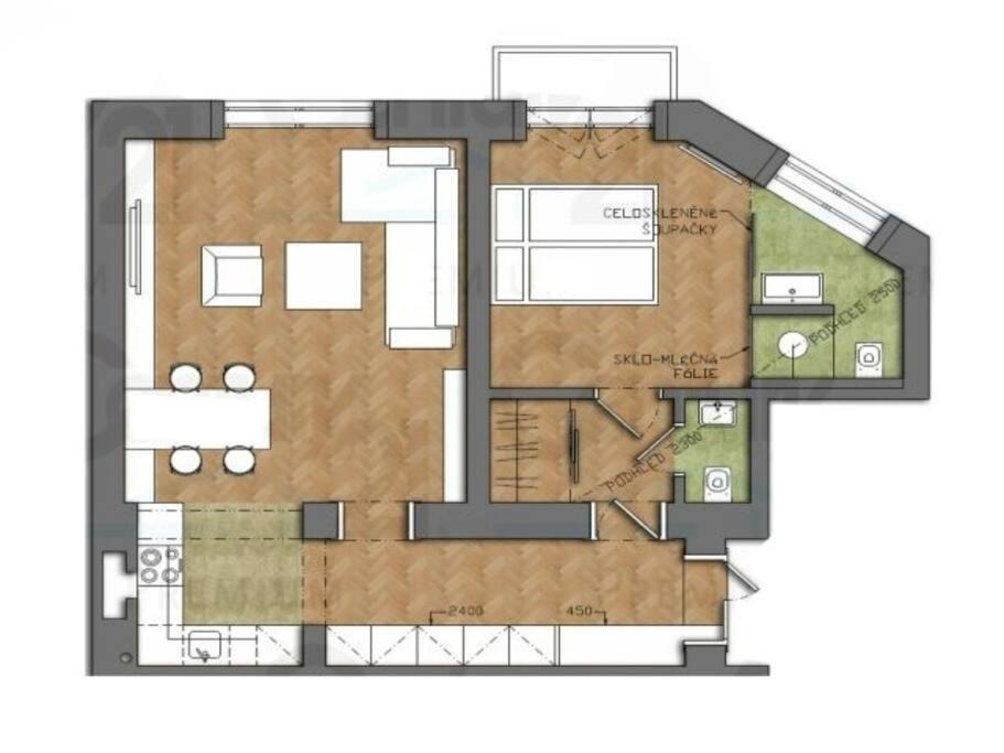 Charming Apartment with Balcony in Pařížská street