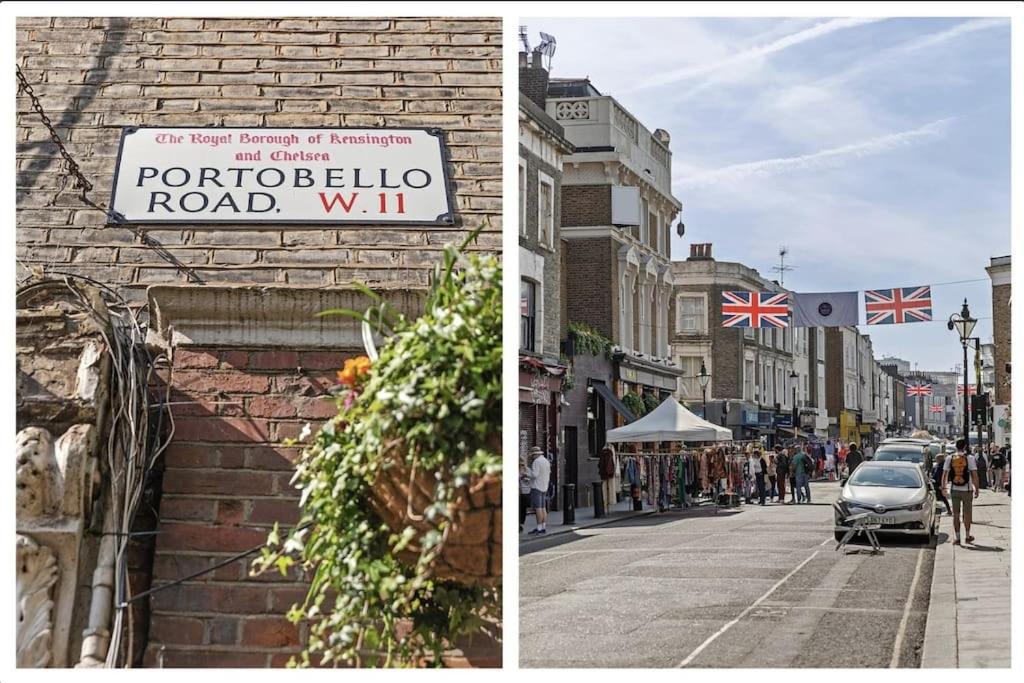 King beds apartment with en-suite, private balcony and elevator by iconic Portobello Market