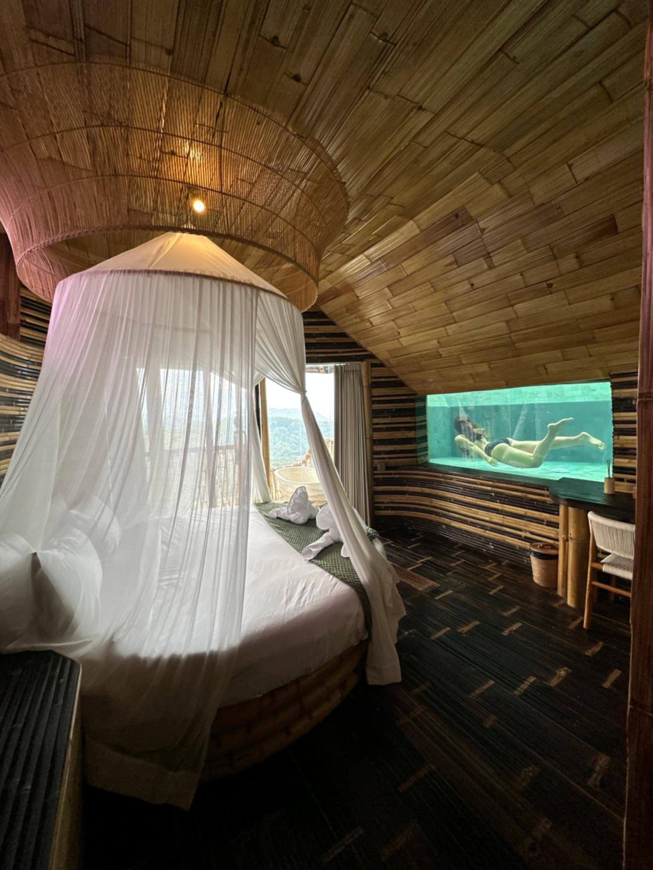 Cliffside Bamboo Treehouse with Heated Pool and View view 4