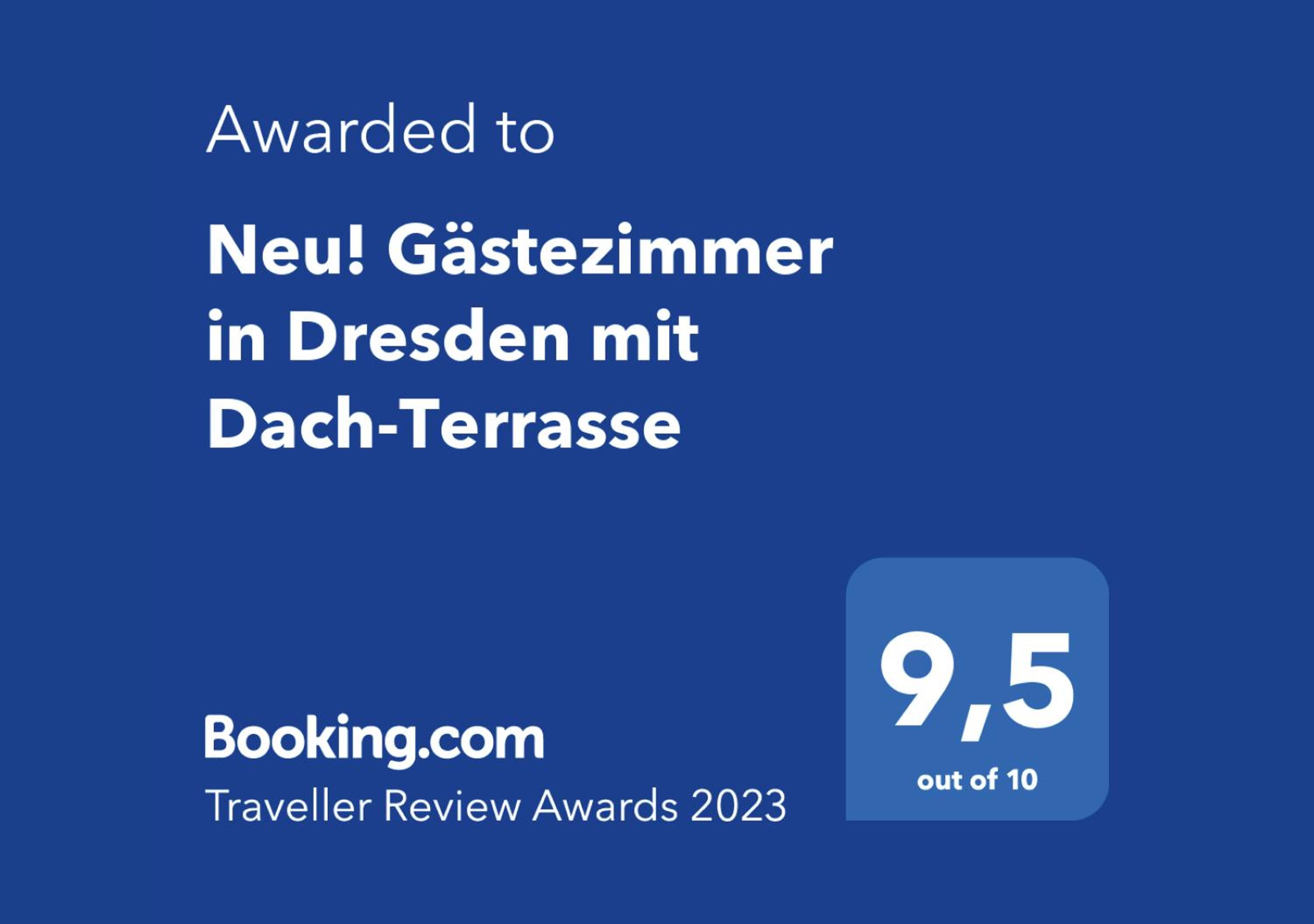Gästezimmer in Dresden mit Dach-Terrasse, Wohnbereich und Küche