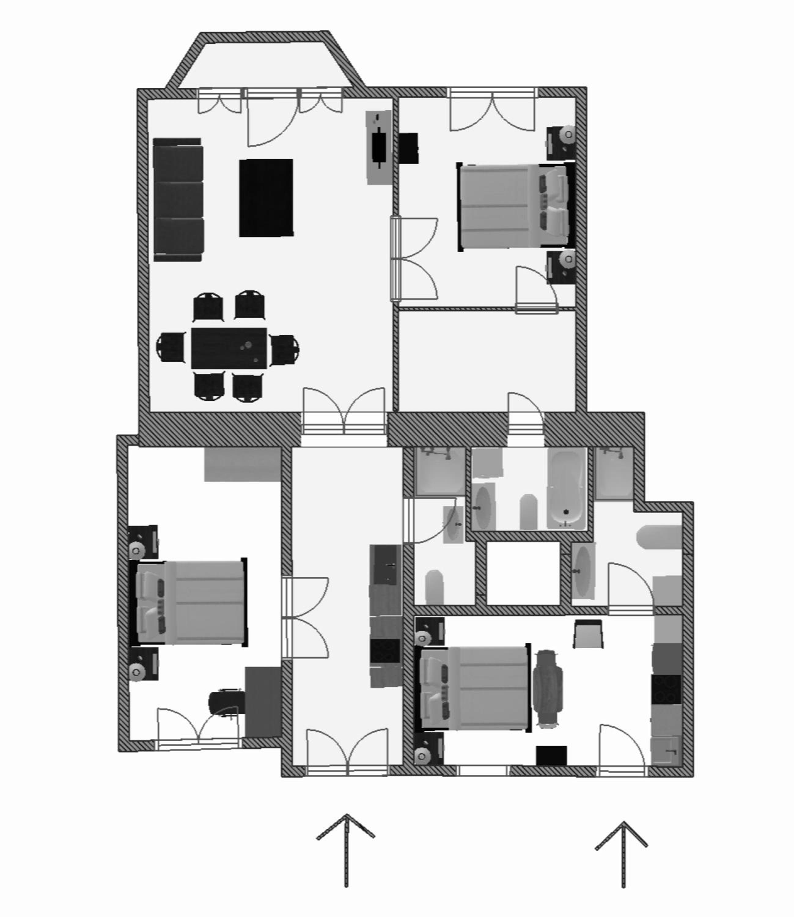 3 BR Classical Apartment With a Modern Touch 2unit view 4