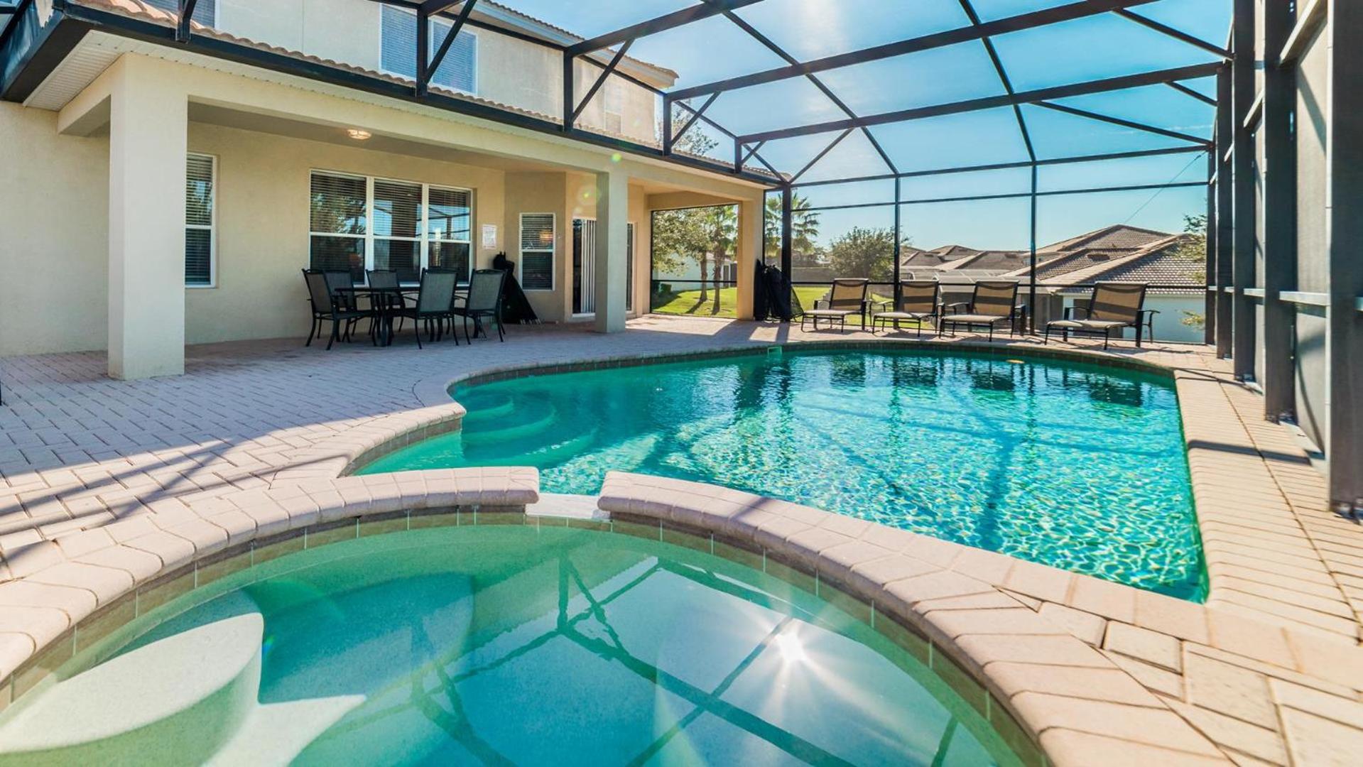 Firework view 6BR Home Pool/Spa/Game Near Disney!