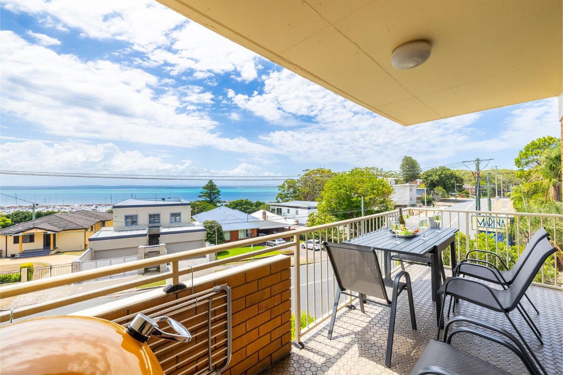 Yarramundi, 6,47 Magnus St - Unit in Nelson Bay with stunning water views, air con, wifi, linen and bed making