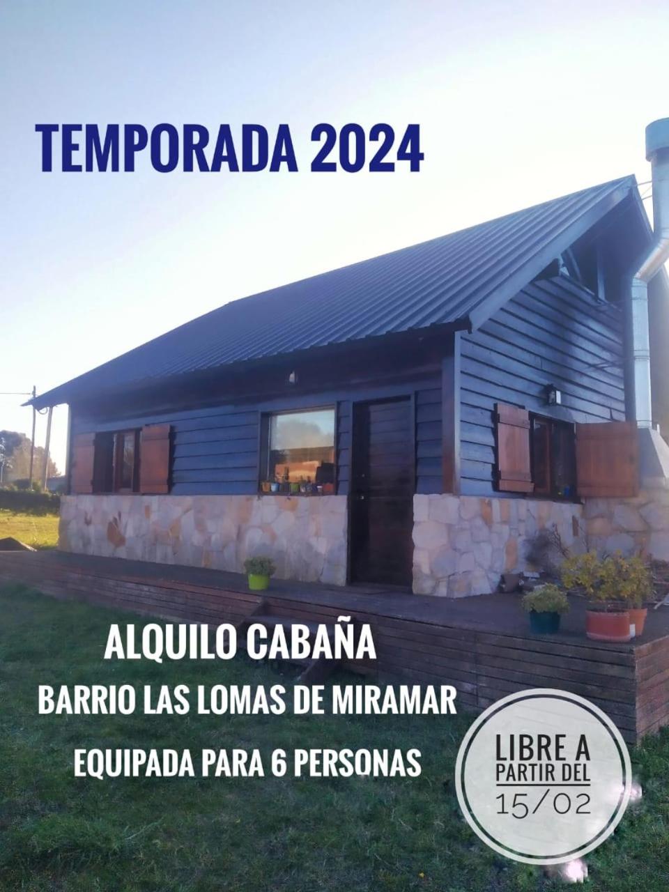 Cabaña de madera en barrio Las Lomas Miramar