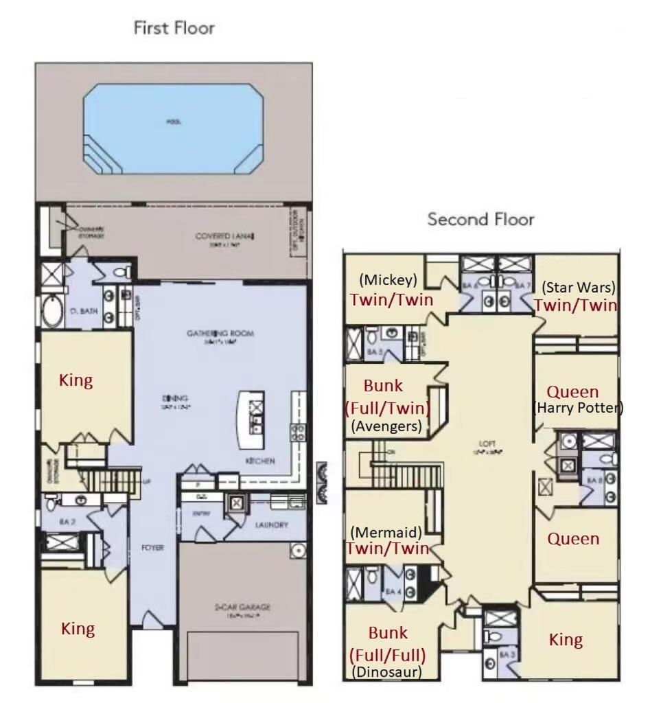 Spacious 10BR Villa w/ Themed Rooms, Private Pool view 2