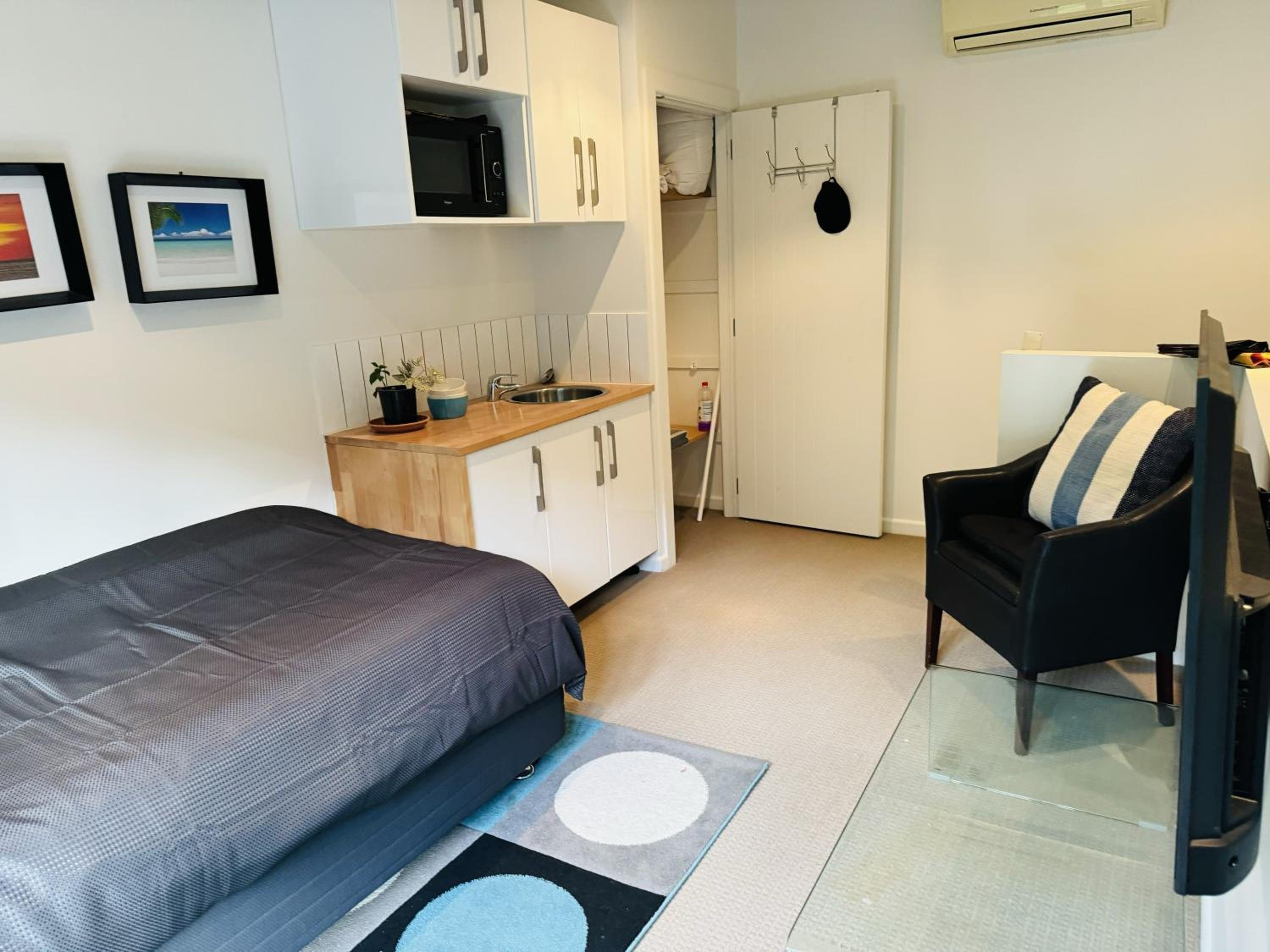 Furnished, modern studio view 3