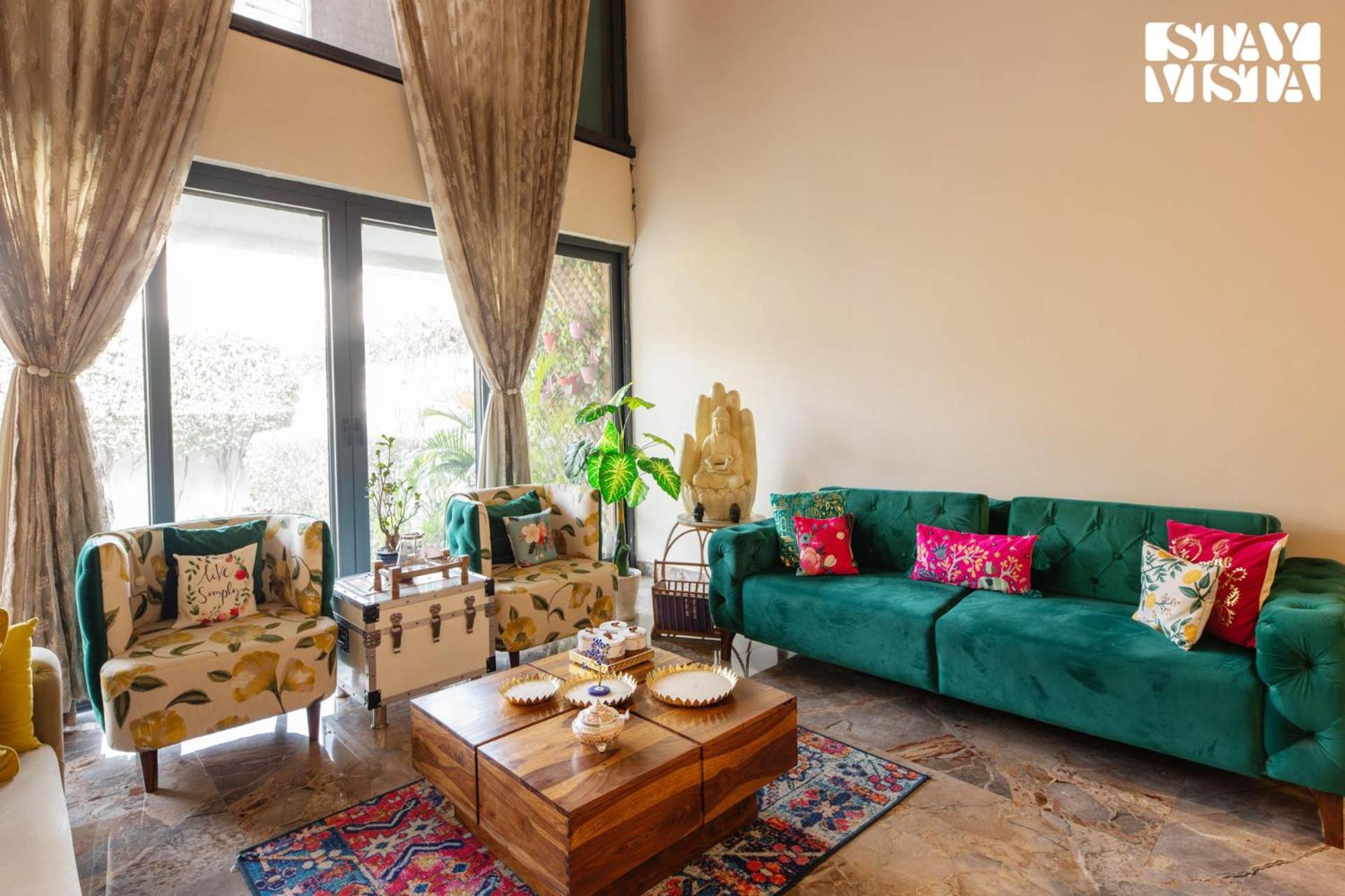 StayVista's Velvet Whisper - Urban Retreat with Contemporary Decor, Cozy Balcony & Lawn view 4