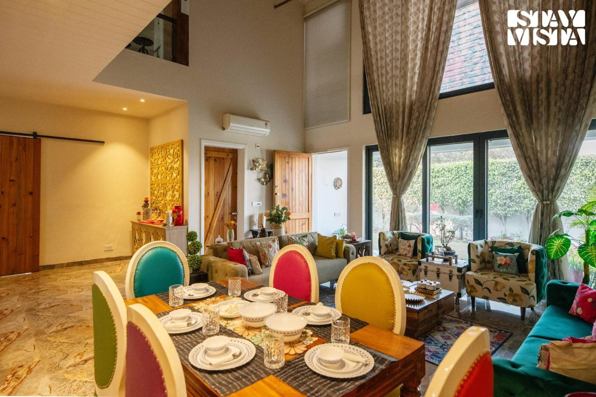 StayVista's Velvet Whisper - Urban Retreat with Contemporary Decor, Cozy Balcony & Lawn view 5