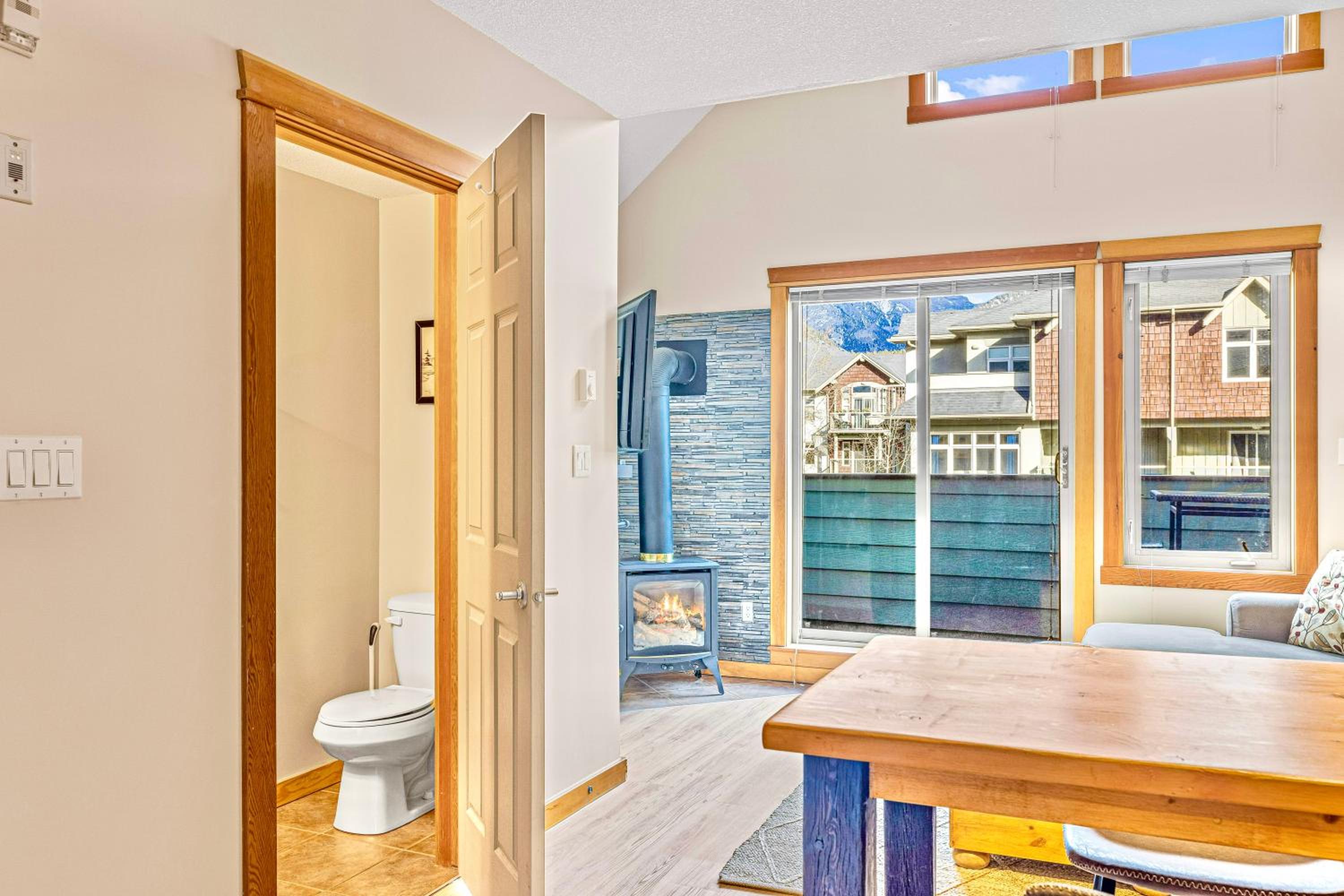 Canmore Mountain view loft apartment heated outdoor pool