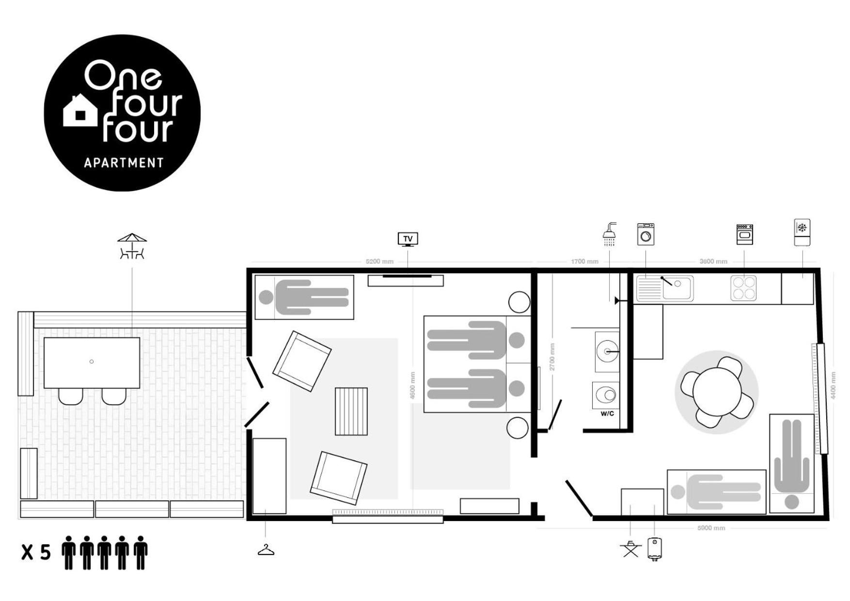 Onefourfour Apartment