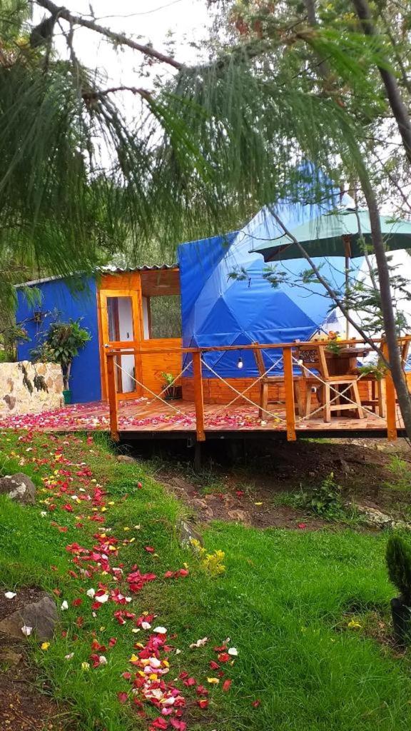 Glamping blue.