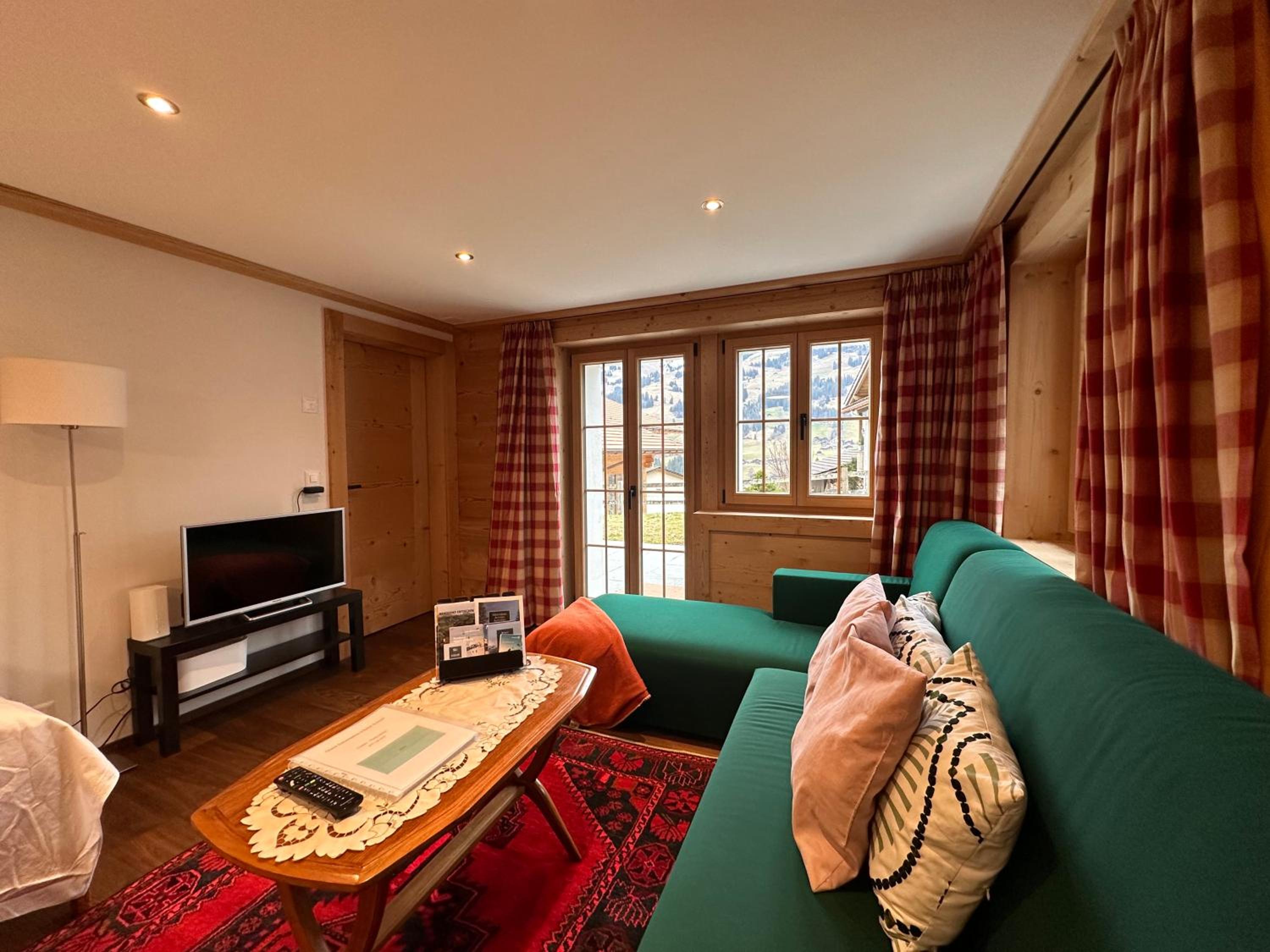 One Bedroom with mountain and garden view ground floor of Chalet Solaria