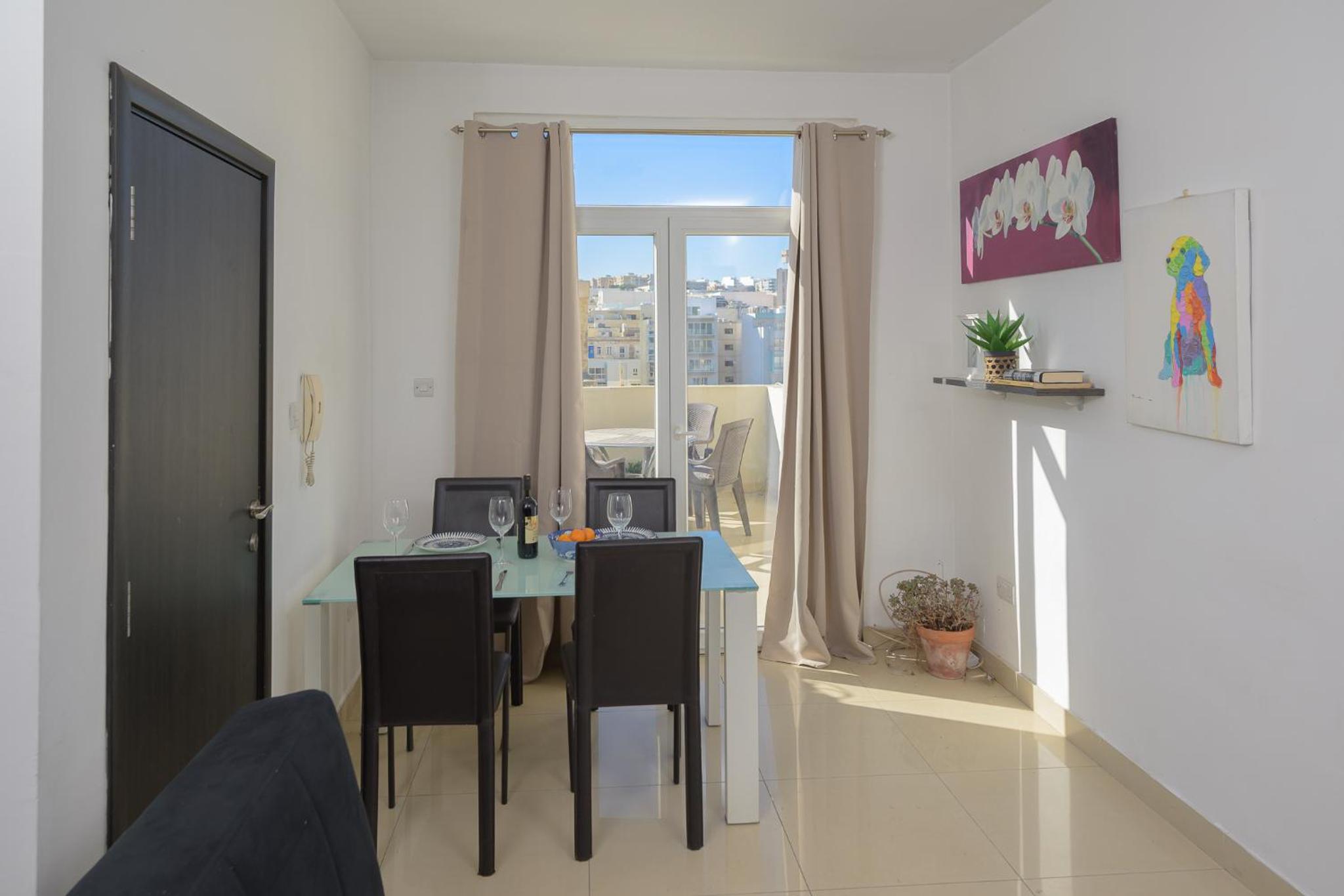 Stylish Saint Julians 1 bedroom Penthouse with Terrace in the city centre with Seaview photo 2