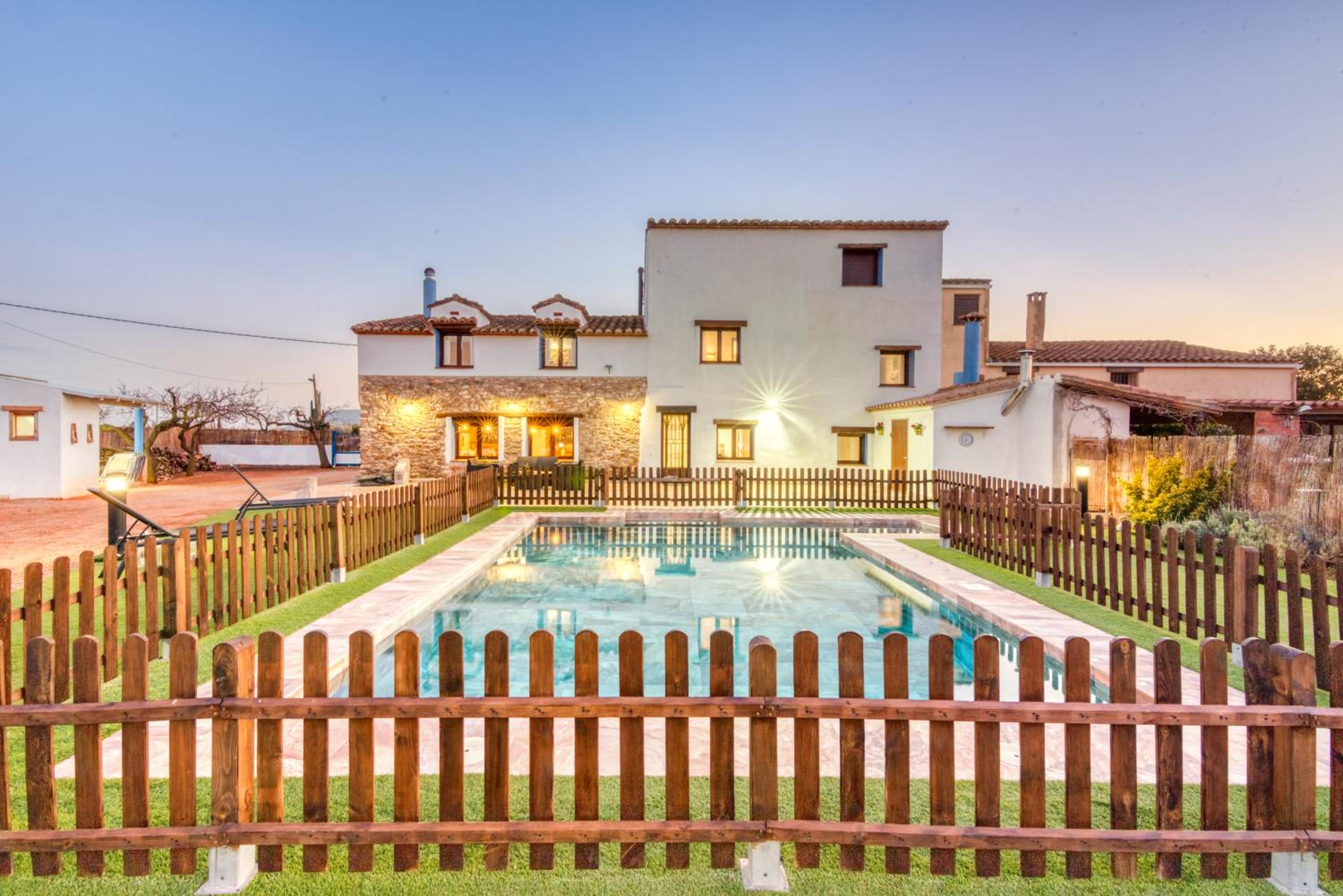 Luxe Mediterranean Masia BBQ Pool Chillout