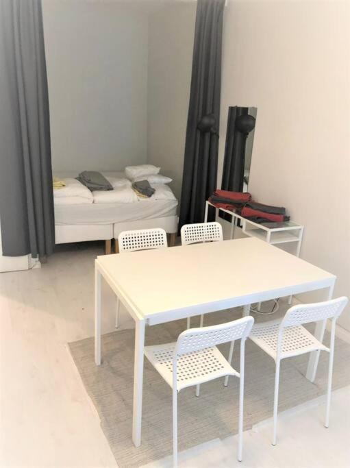 Moderni siisti Studio koti jossa modernit kalusteet