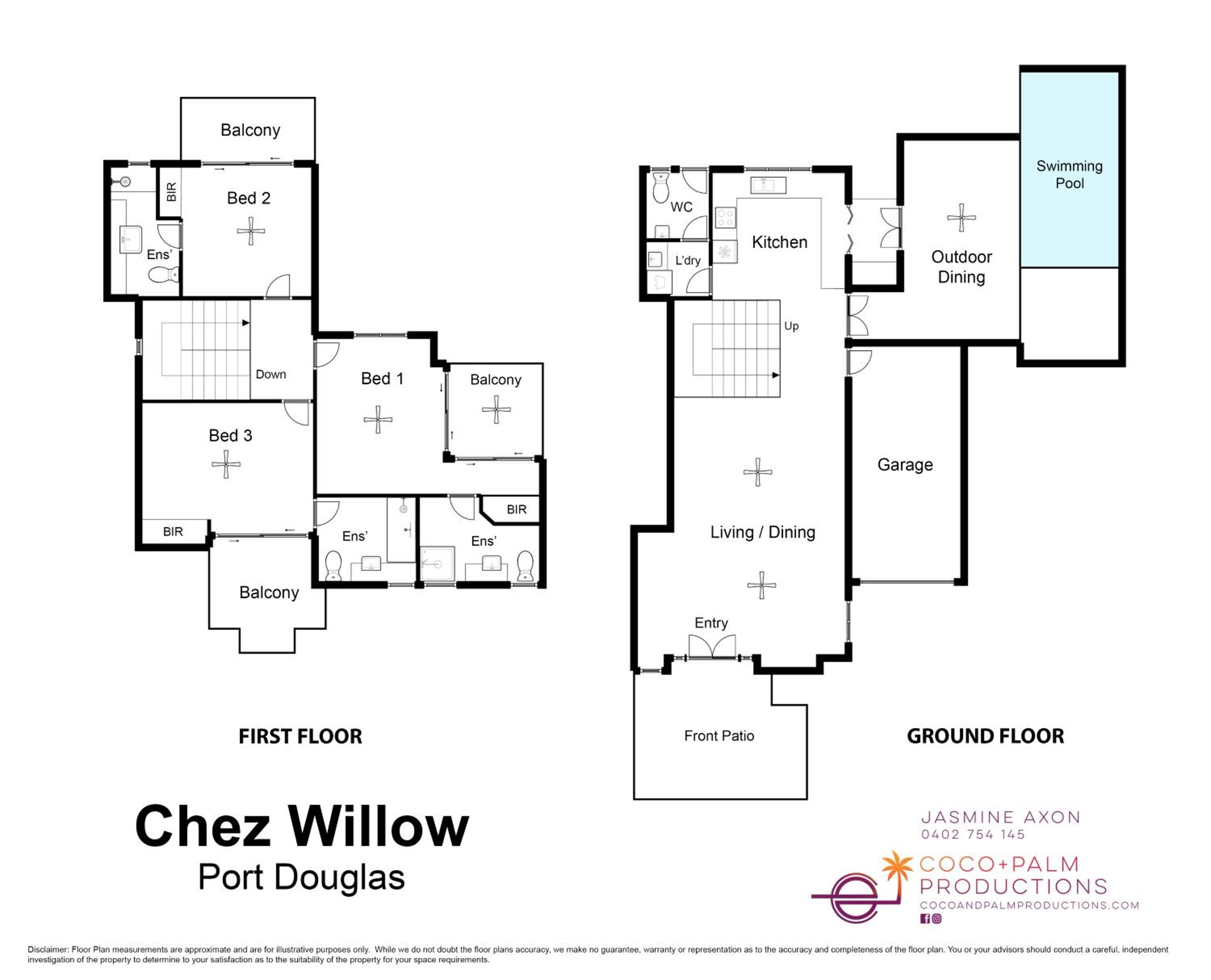 Villa 3 @ Chez Willow, 2 mins to Four Mile Beach