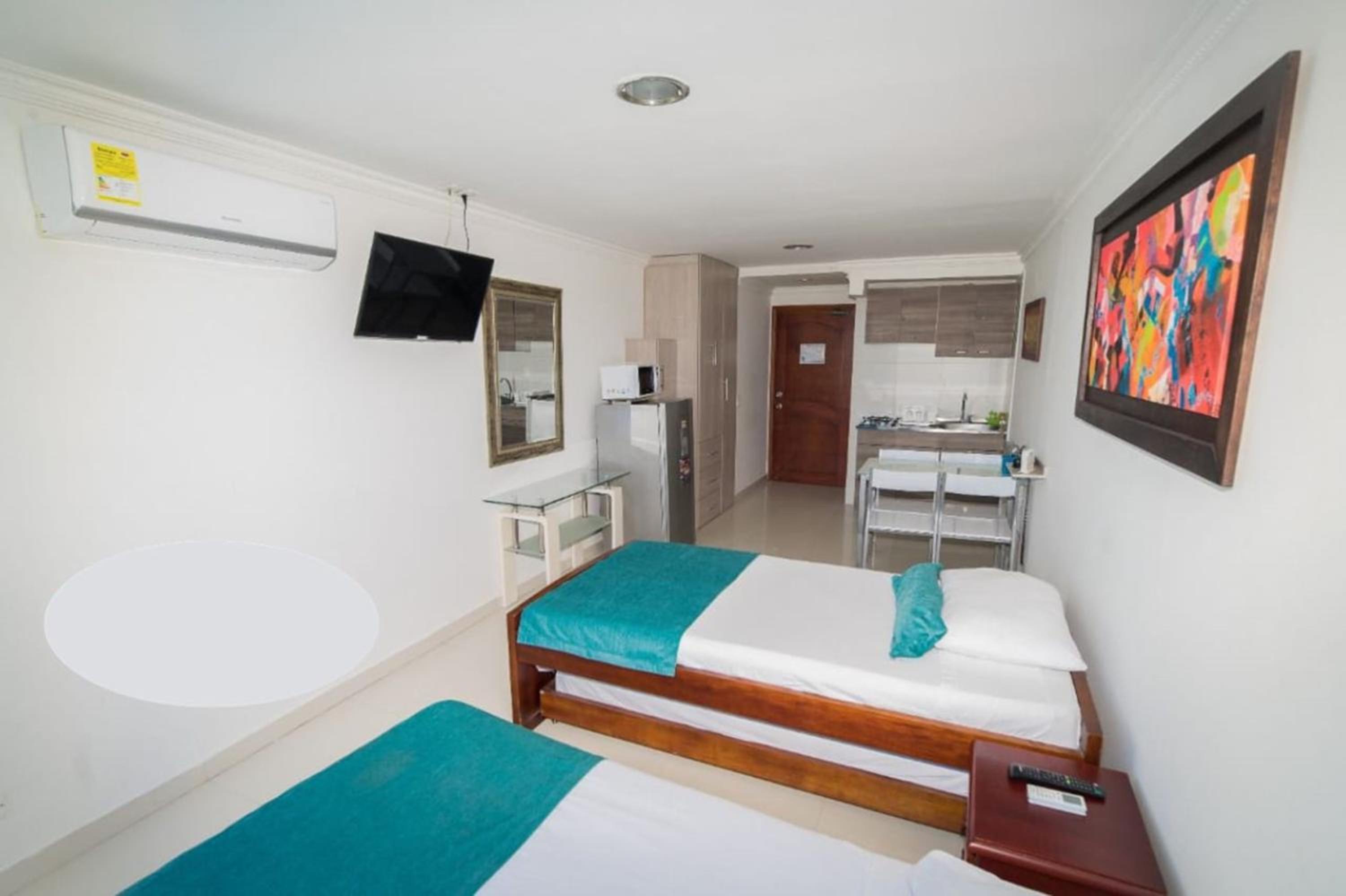 EC-AL APARTAESTUDIO CERCA AL MAR CON AIRE ACONDICIONADO WIFi Y PISCINA